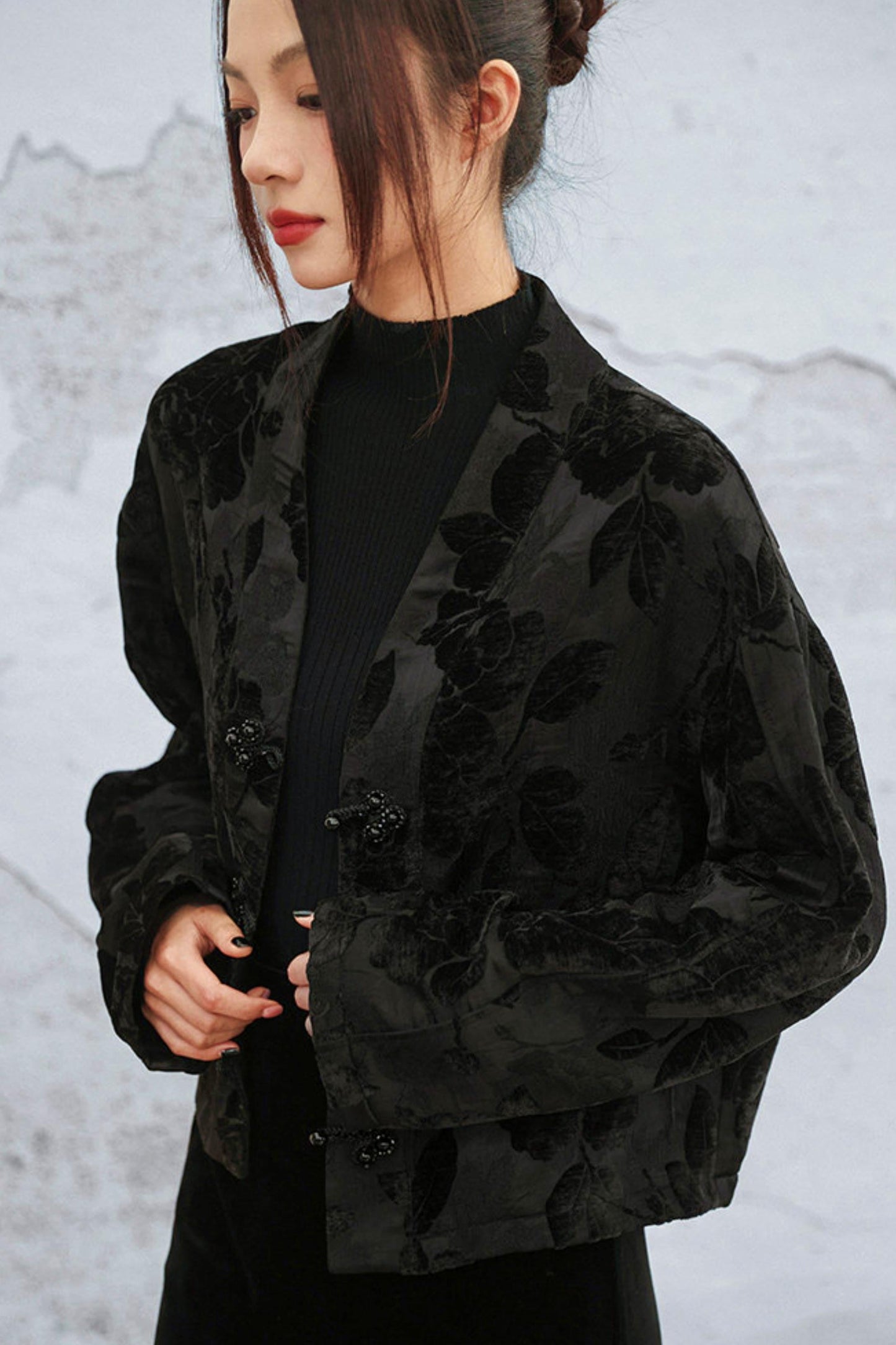Edgy Jacquard Jacket