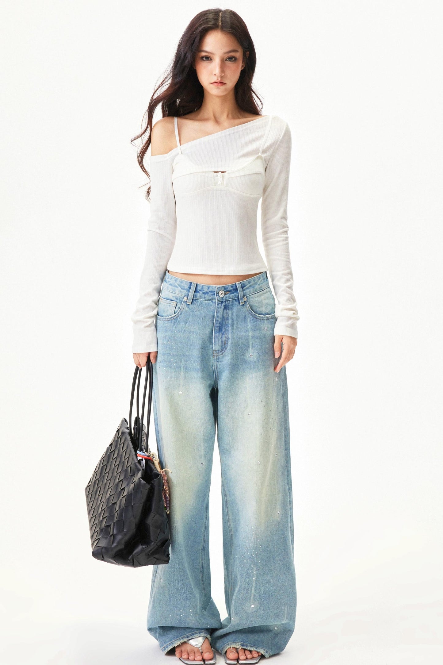 Meteor Shower Rhinestone Jeans