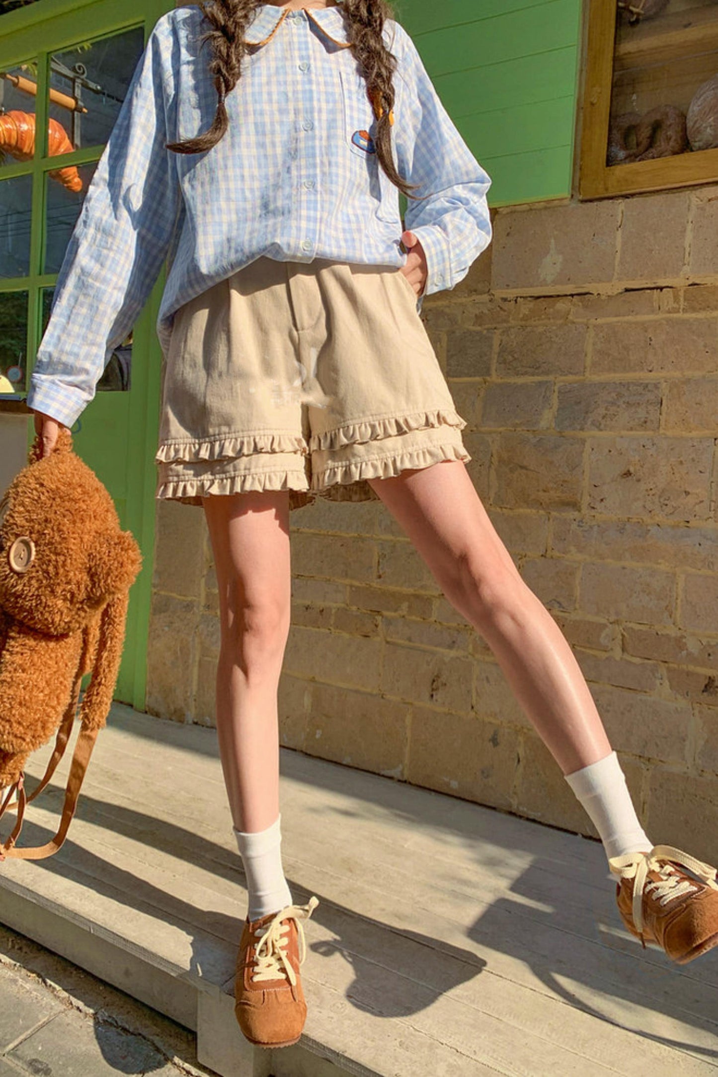 Double Layer Ruffle Shorts