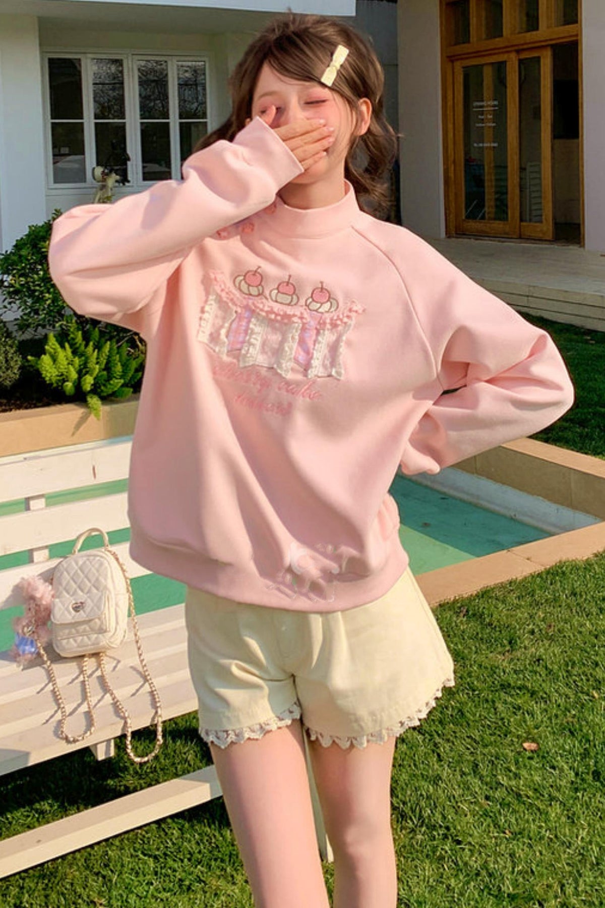 Embroidered Mori Girl Sweatshirt