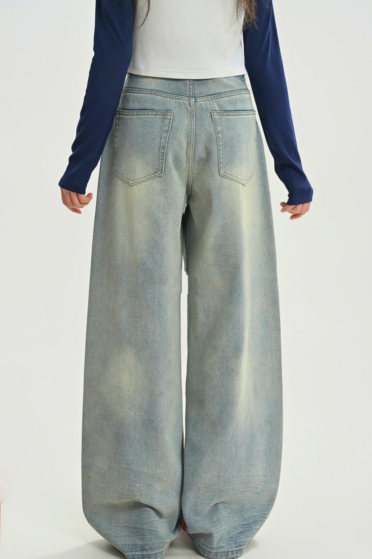 Wax Dog Embroidery Jeans