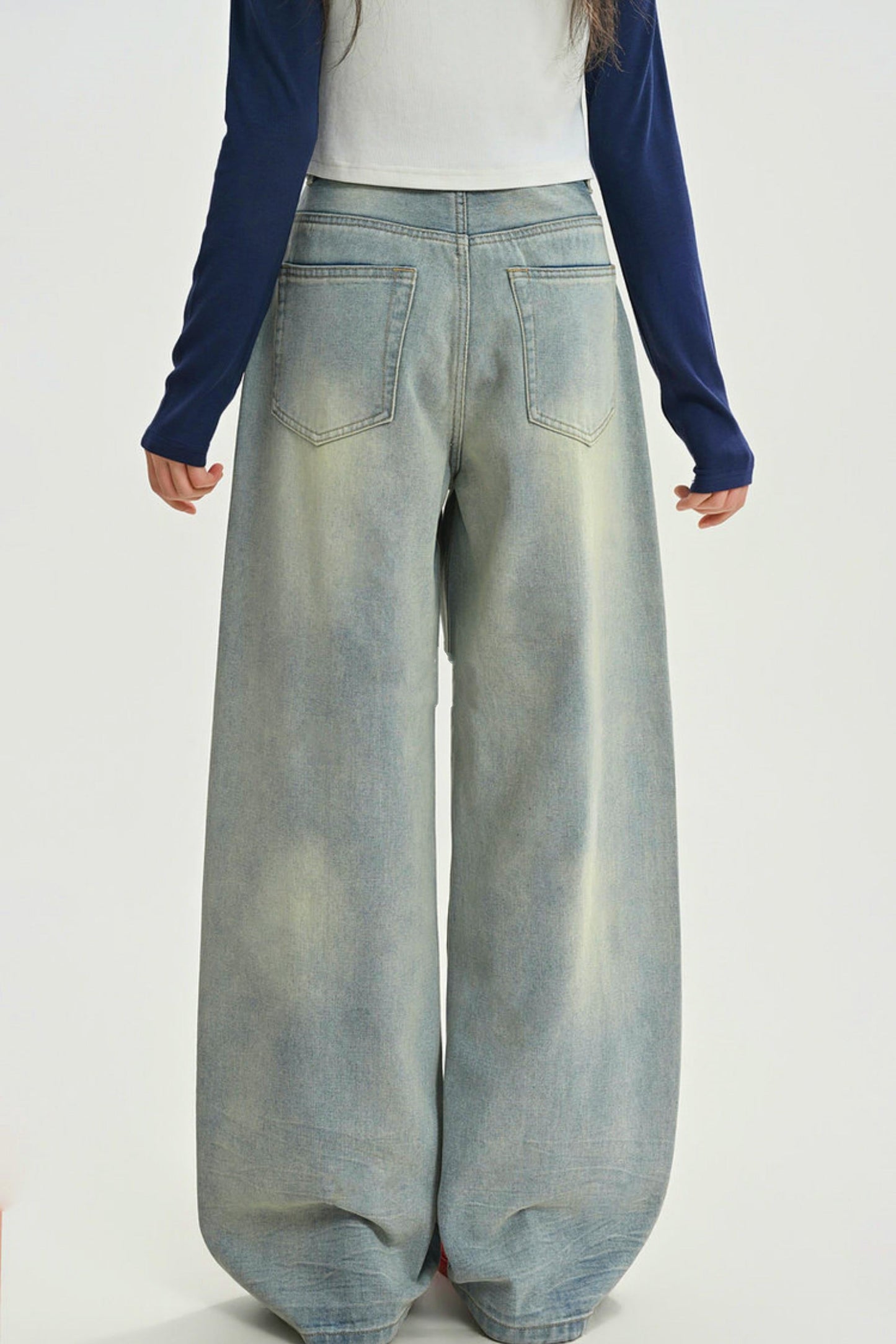 Wax Dog Embroidery Jeans