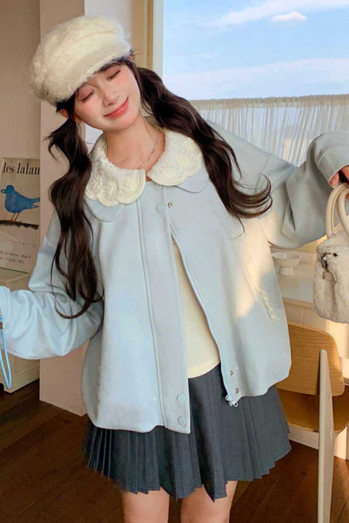Suede Lace Trim Jacket