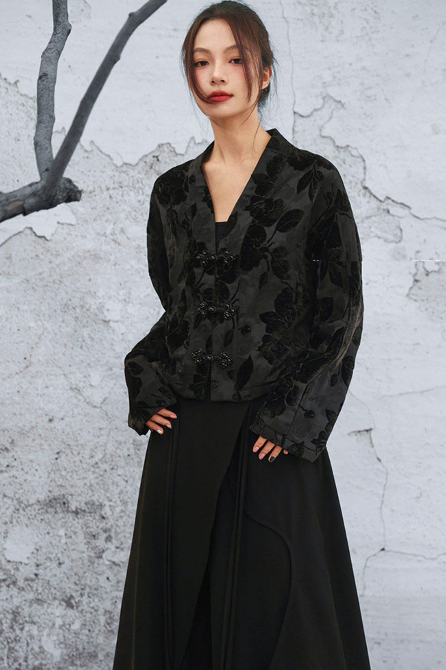 Edgy Jacquard Jacket