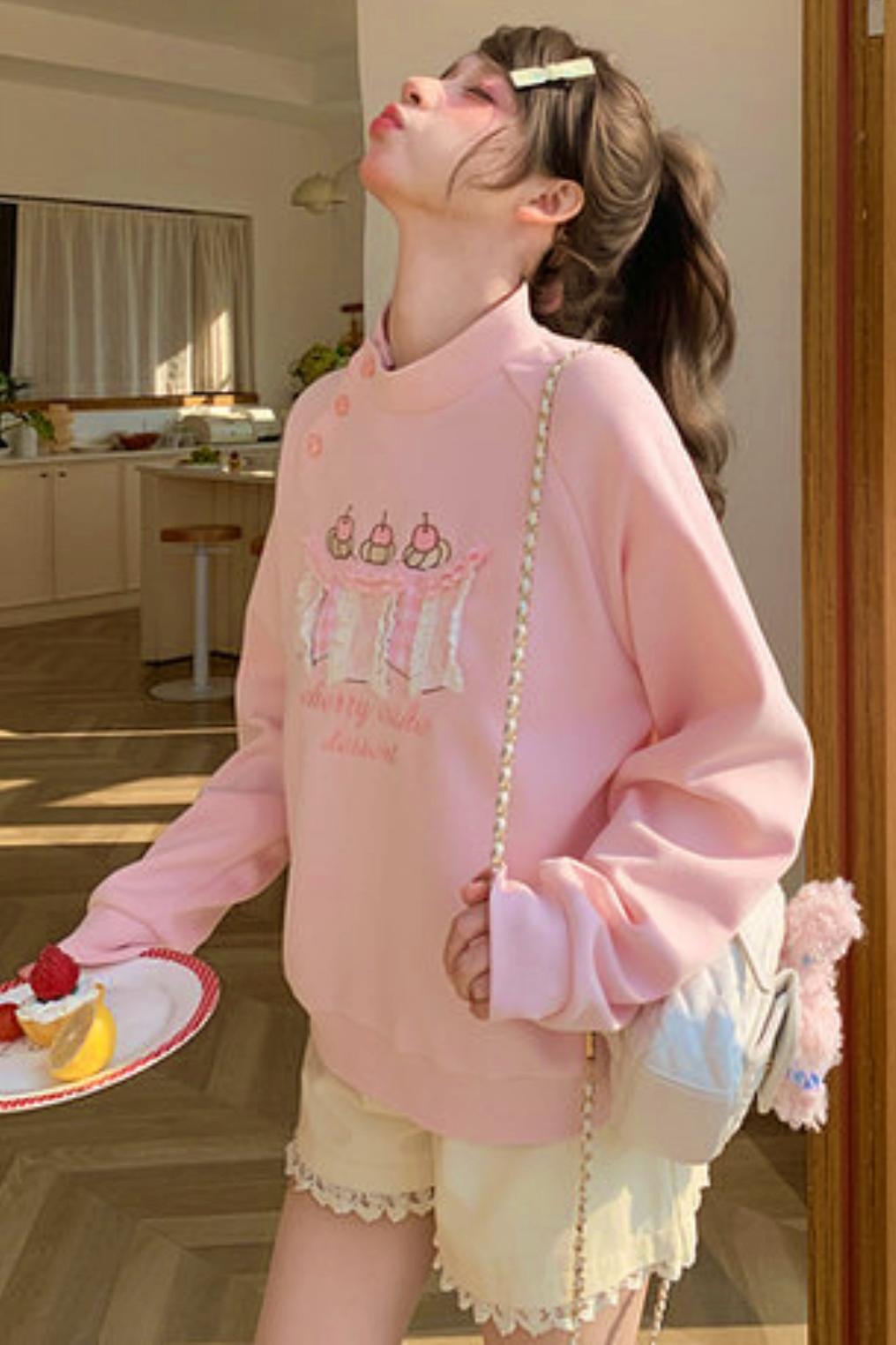 Embroidered Mori Girl Sweatshirt