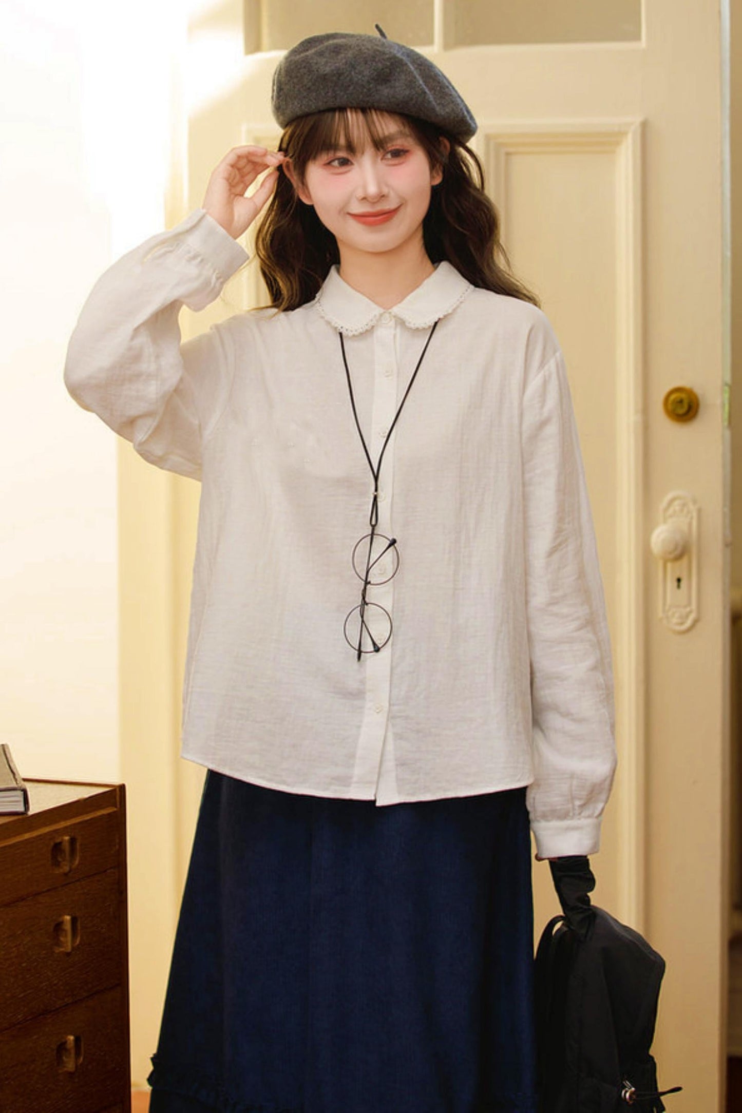 Cotton Dull Color Blouse