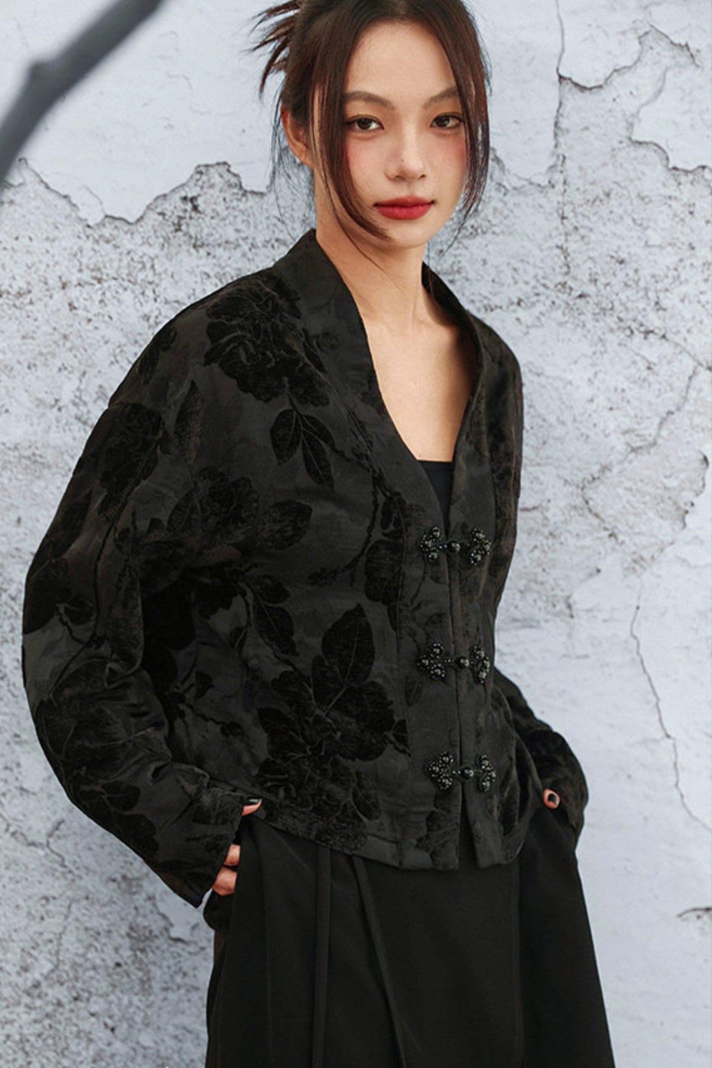 Edgy Jacquard Jacket