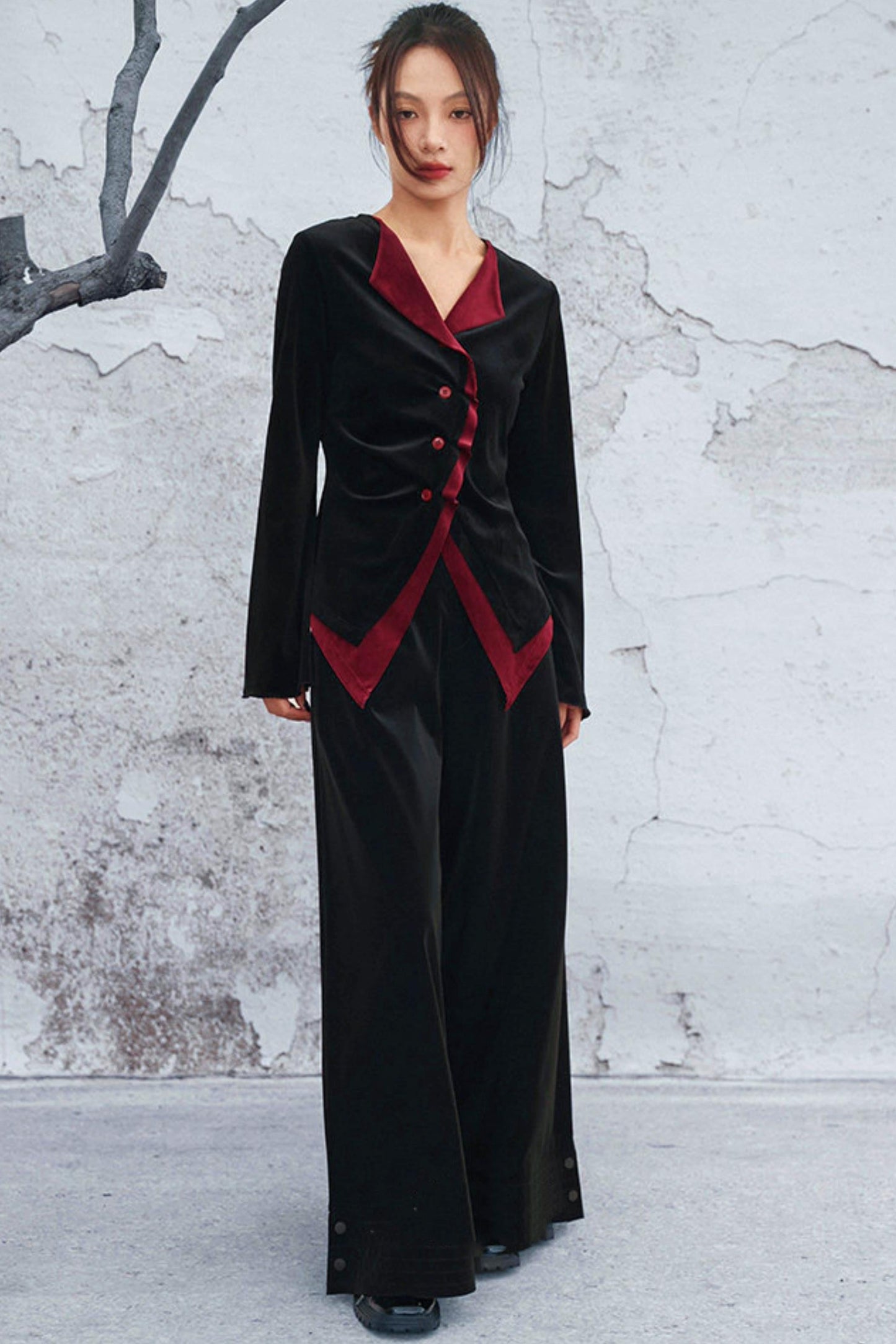 High Waist PU Coated Pants