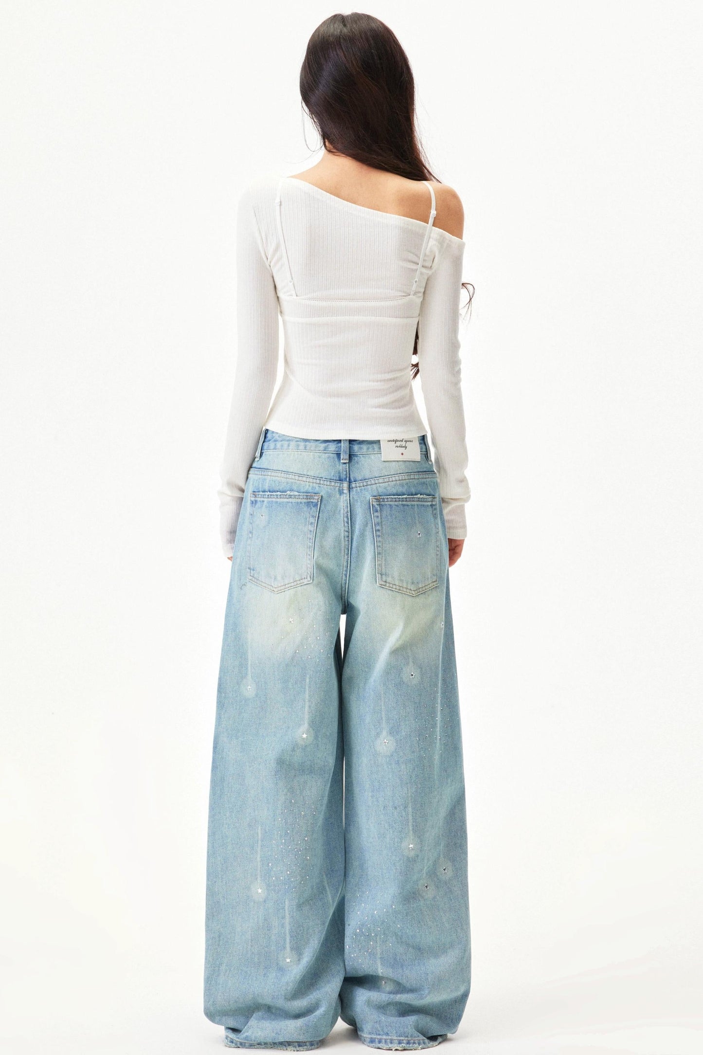 Meteor Shower Rhinestone Jeans