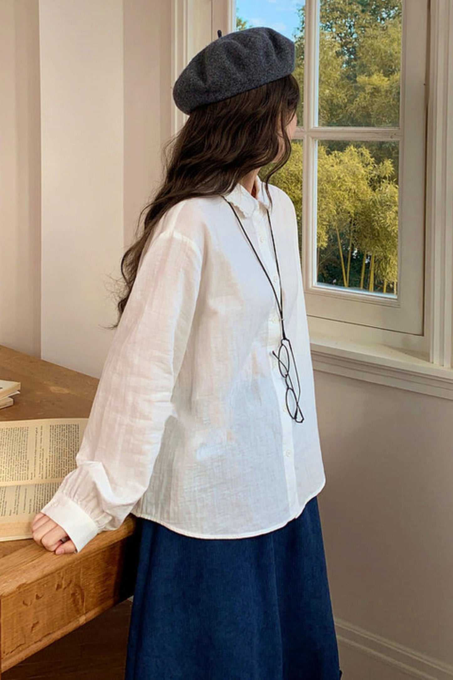 Cotton Dull Color Blouse