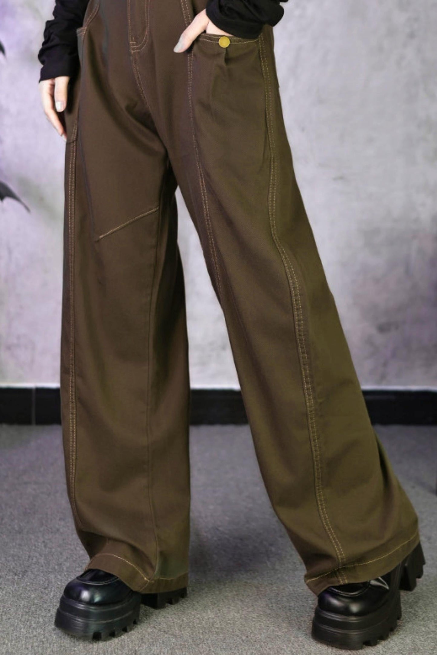 Tencel Patchwork Denim Pants