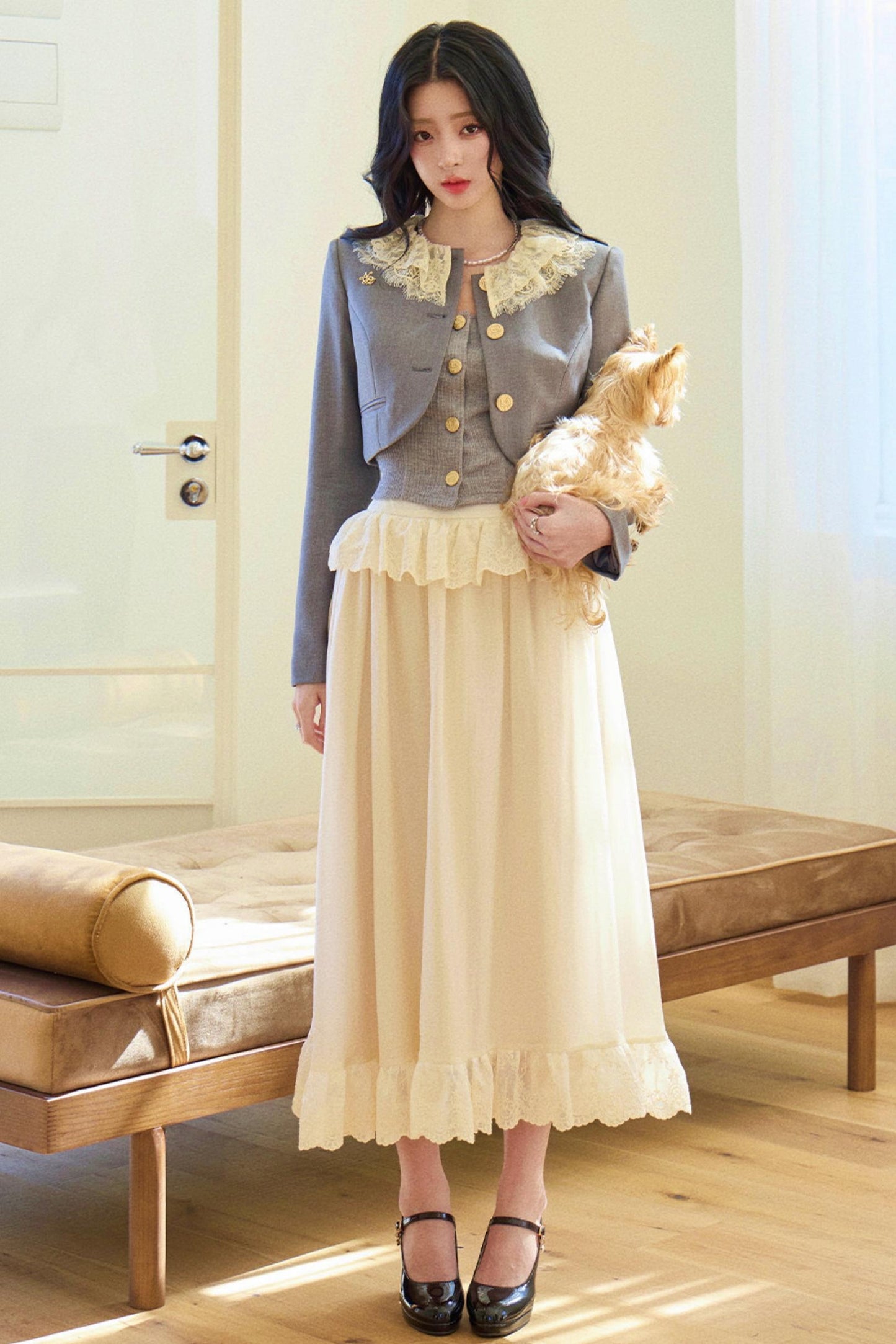 French Wreath Jacket + Top + Skirt
