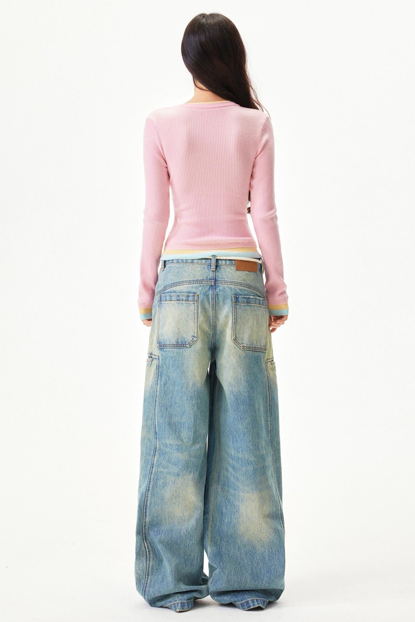 Dopamine color block knit sweaters