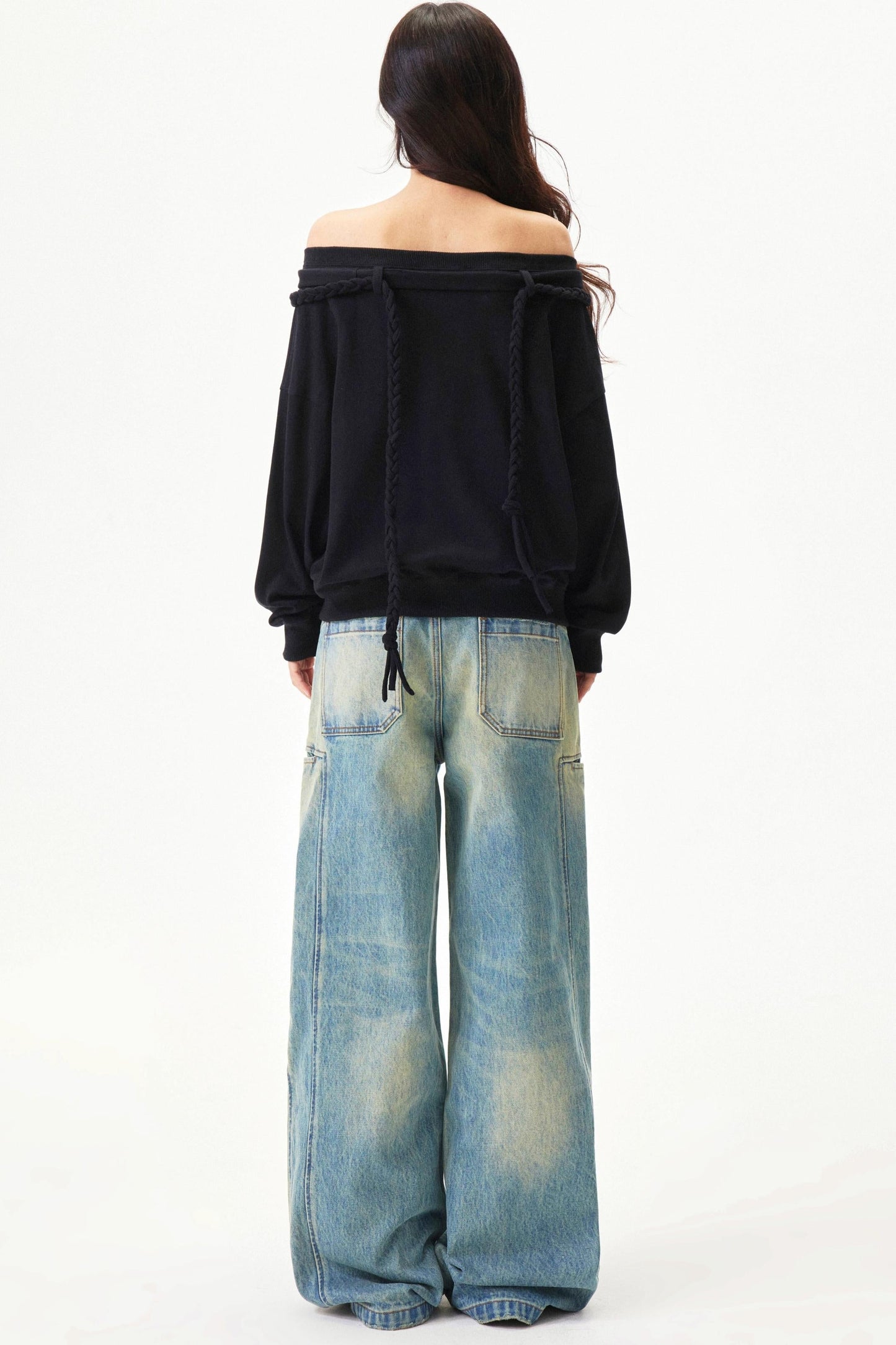 American Retro Wide Denim Pants