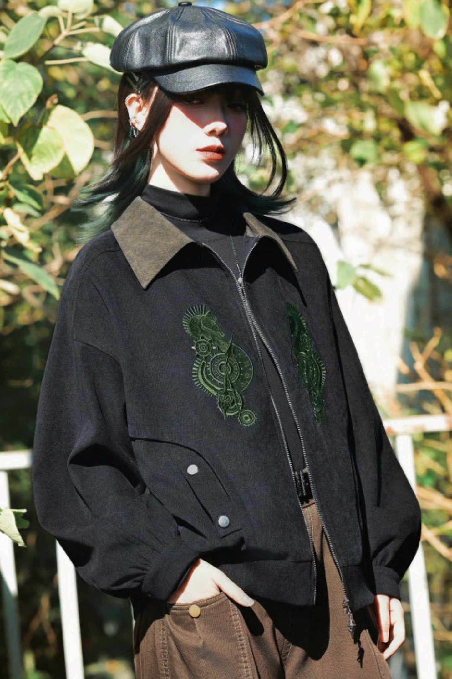 Casual Edgy Chess Retro Jacket