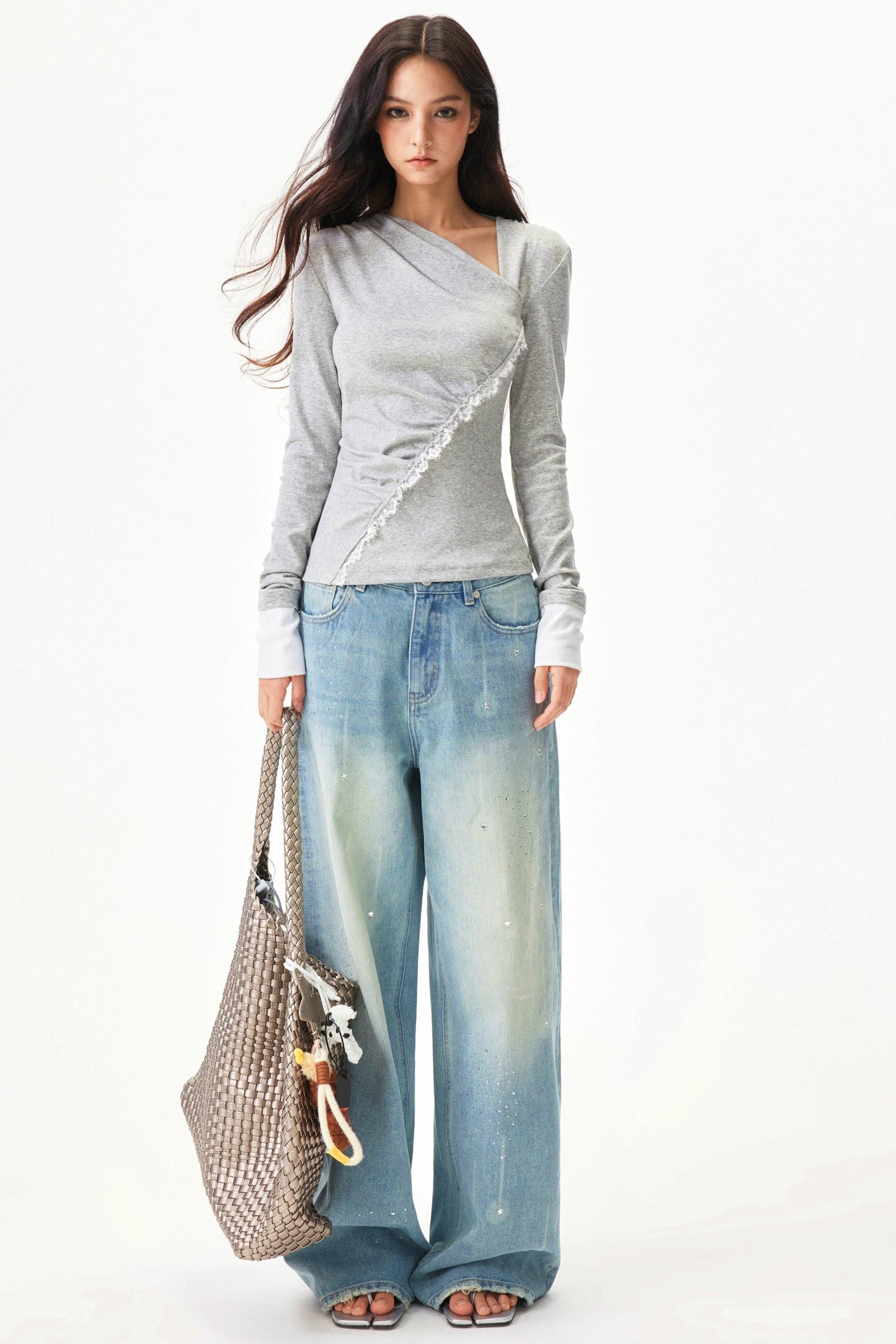 Meteor Shower Rhinestone Jeans