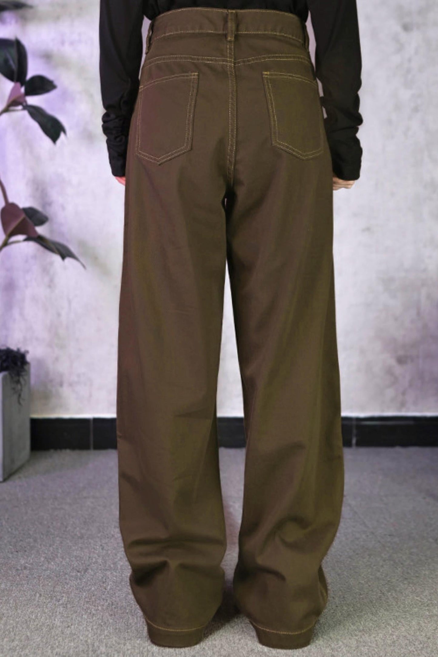 Tencel Patchwork Denim Pants