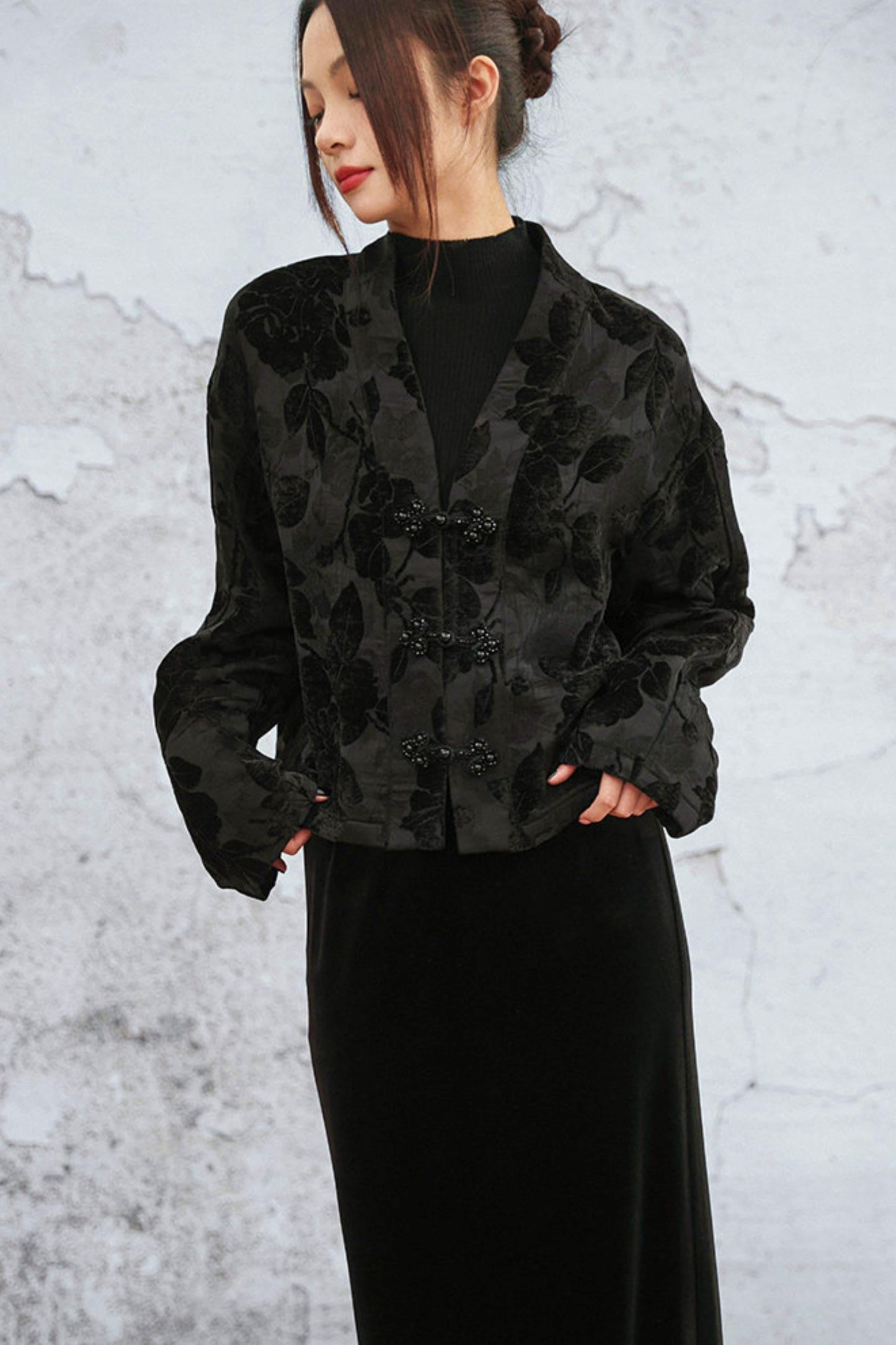 Edgy Jacquard Jacket