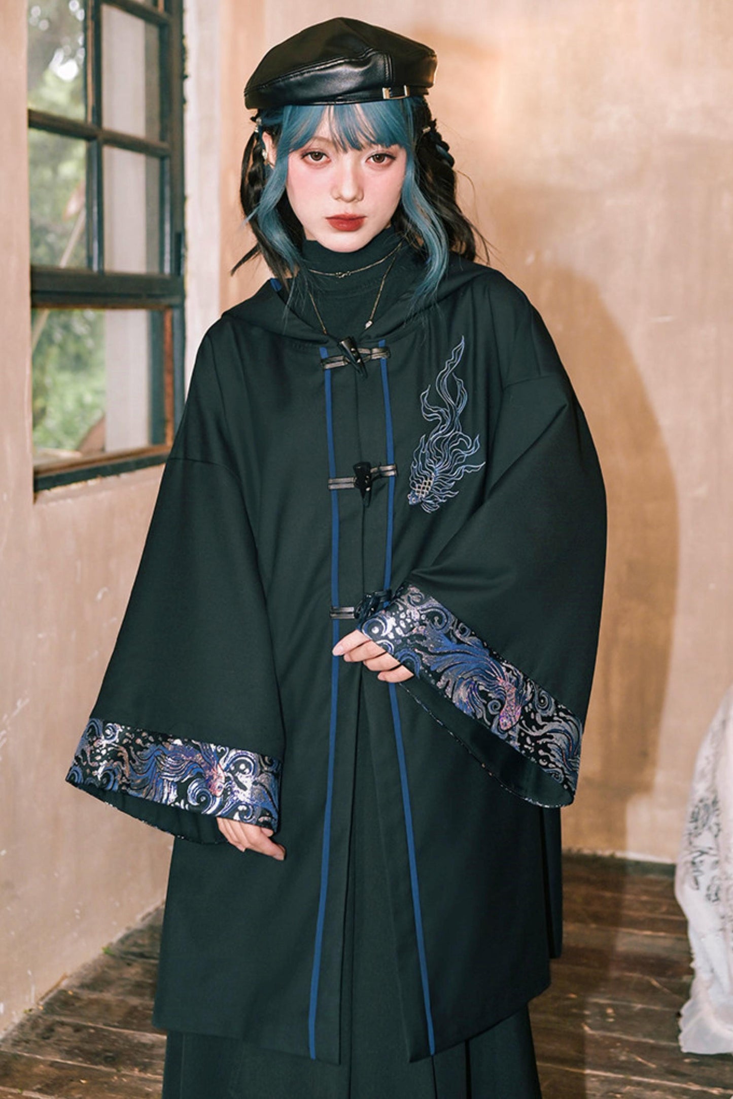 Edgy Hood Cape Coat