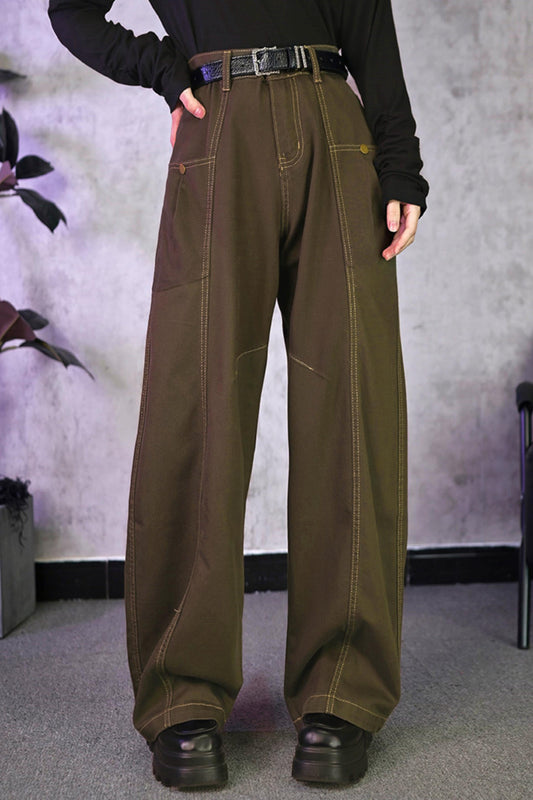 Tencel Patchwork Denim Pants