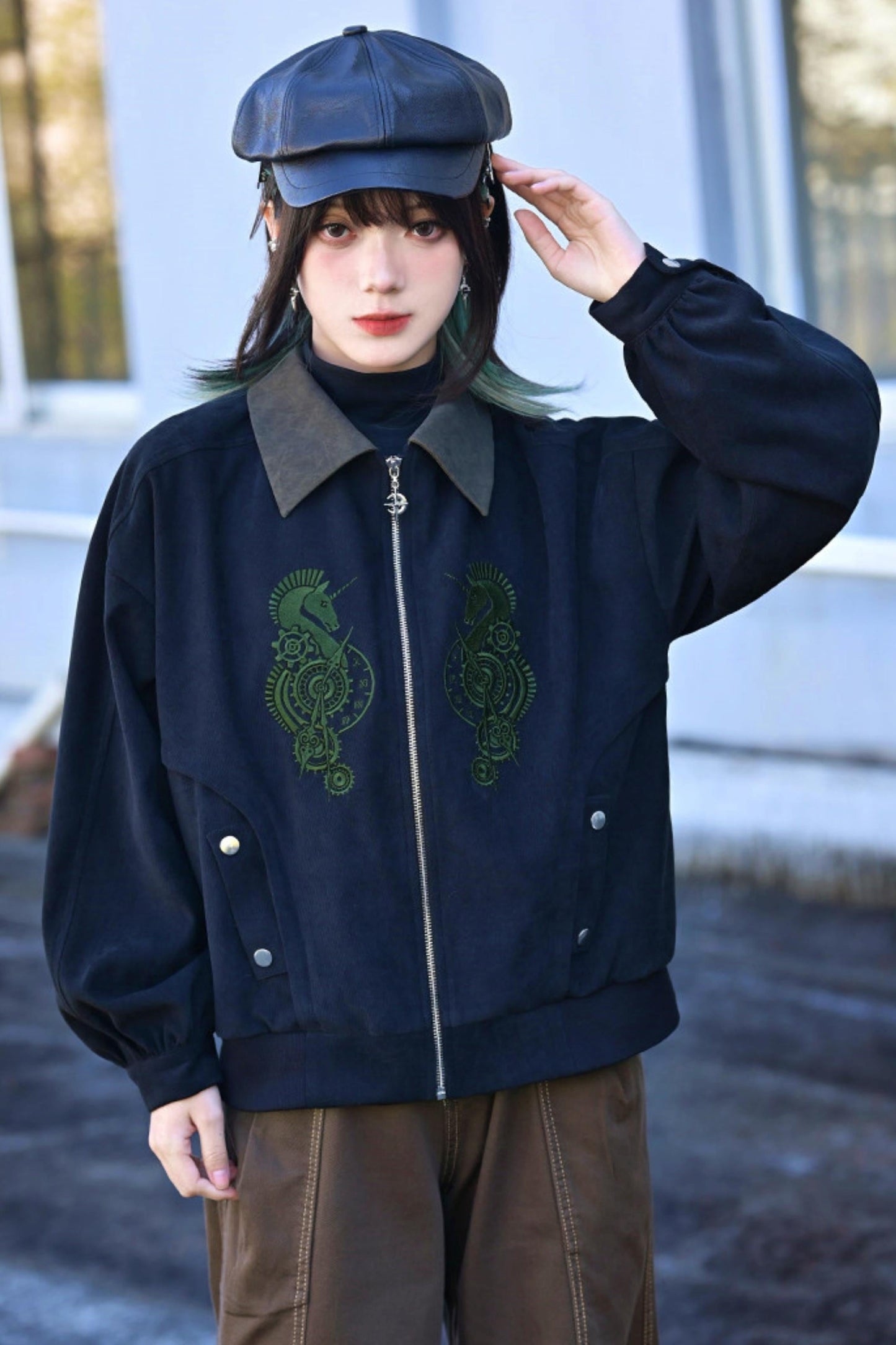 Casual Edgy Chess Retro Jacket