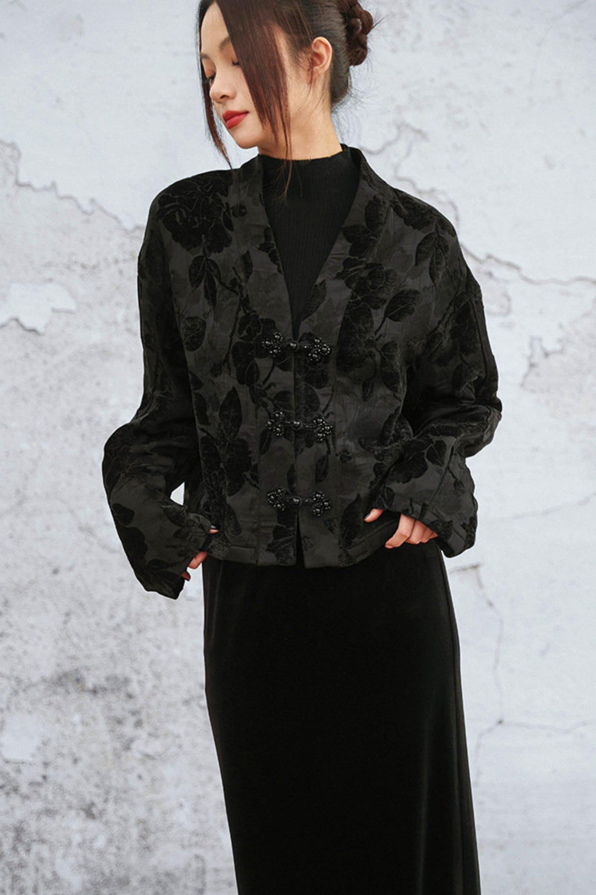 Edgy Jacquard Jacket