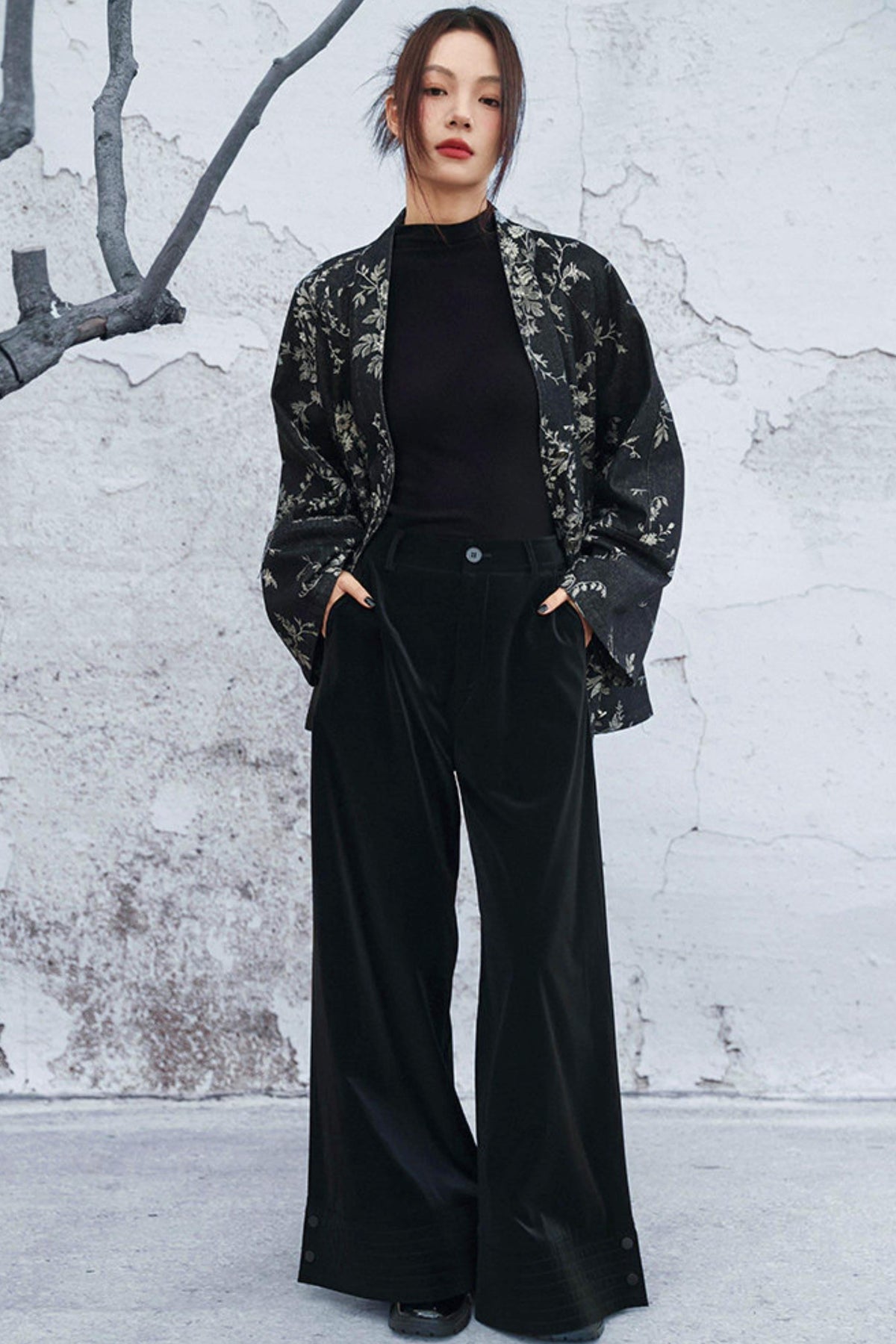High Waist Poodle Coat Pants