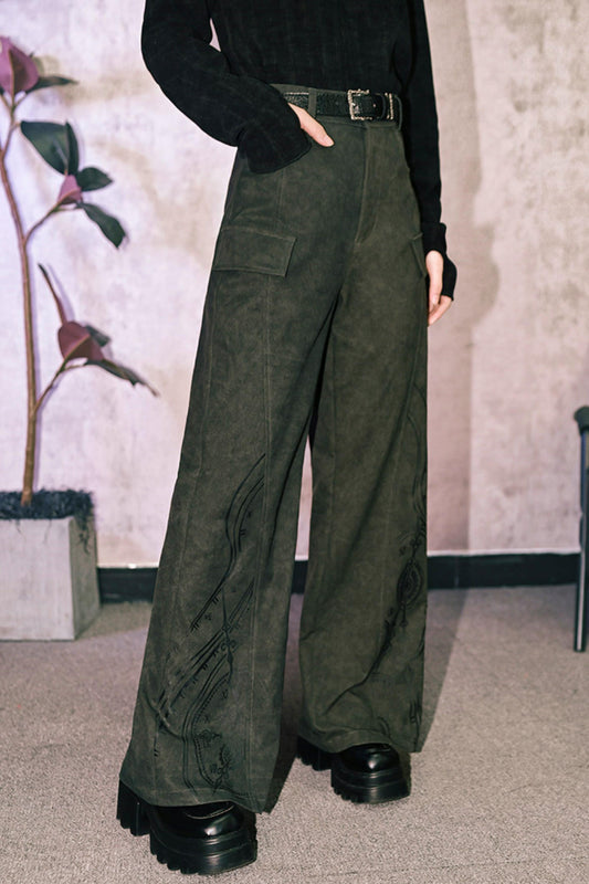 Edgy Boot-Cut Slacks