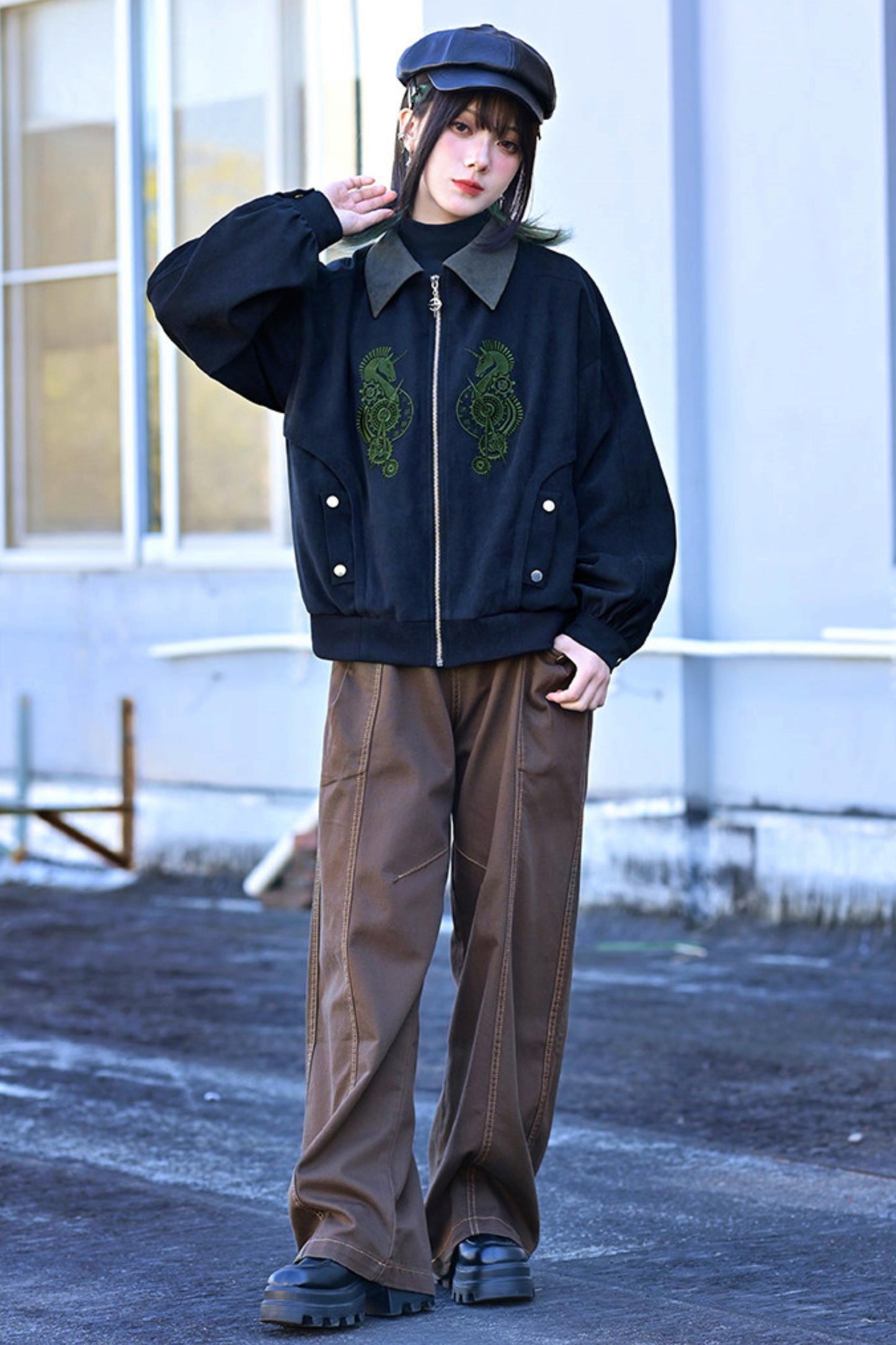 Casual Edgy Chess Retro Jacket