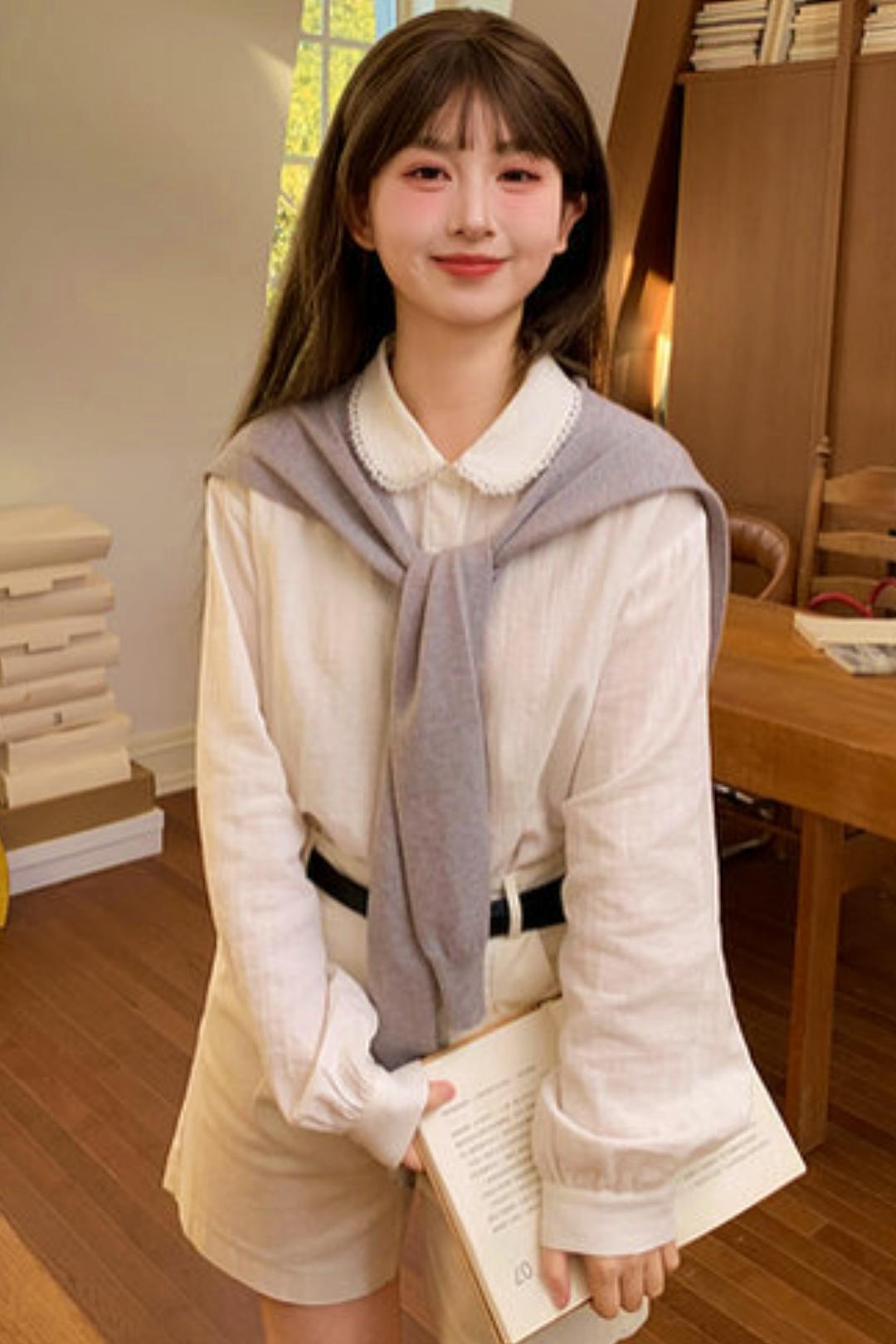 Cotton Dull Color Blouse