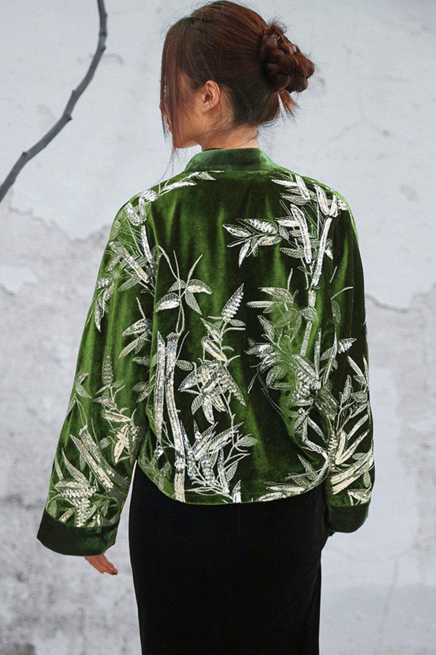 Bamboo Leaf Velvet Jacket
