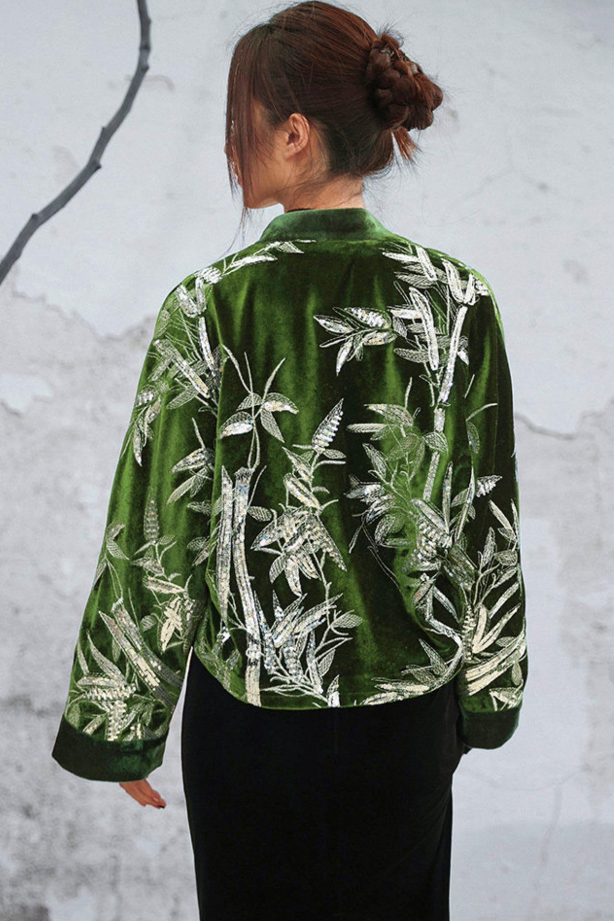 Bamboo Leaf Velvet Jacket
