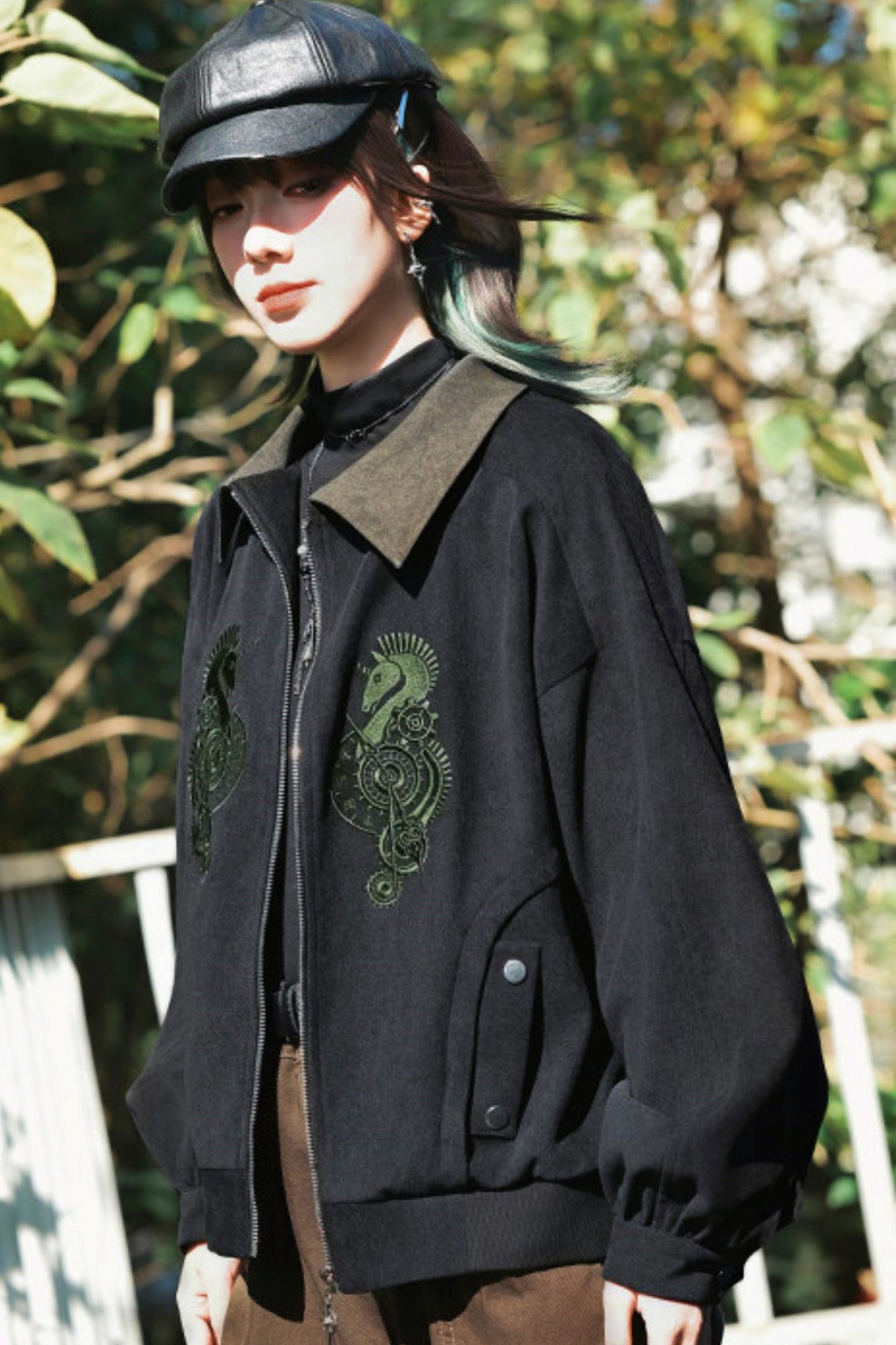 Casual Edgy Chess Retro Jacket