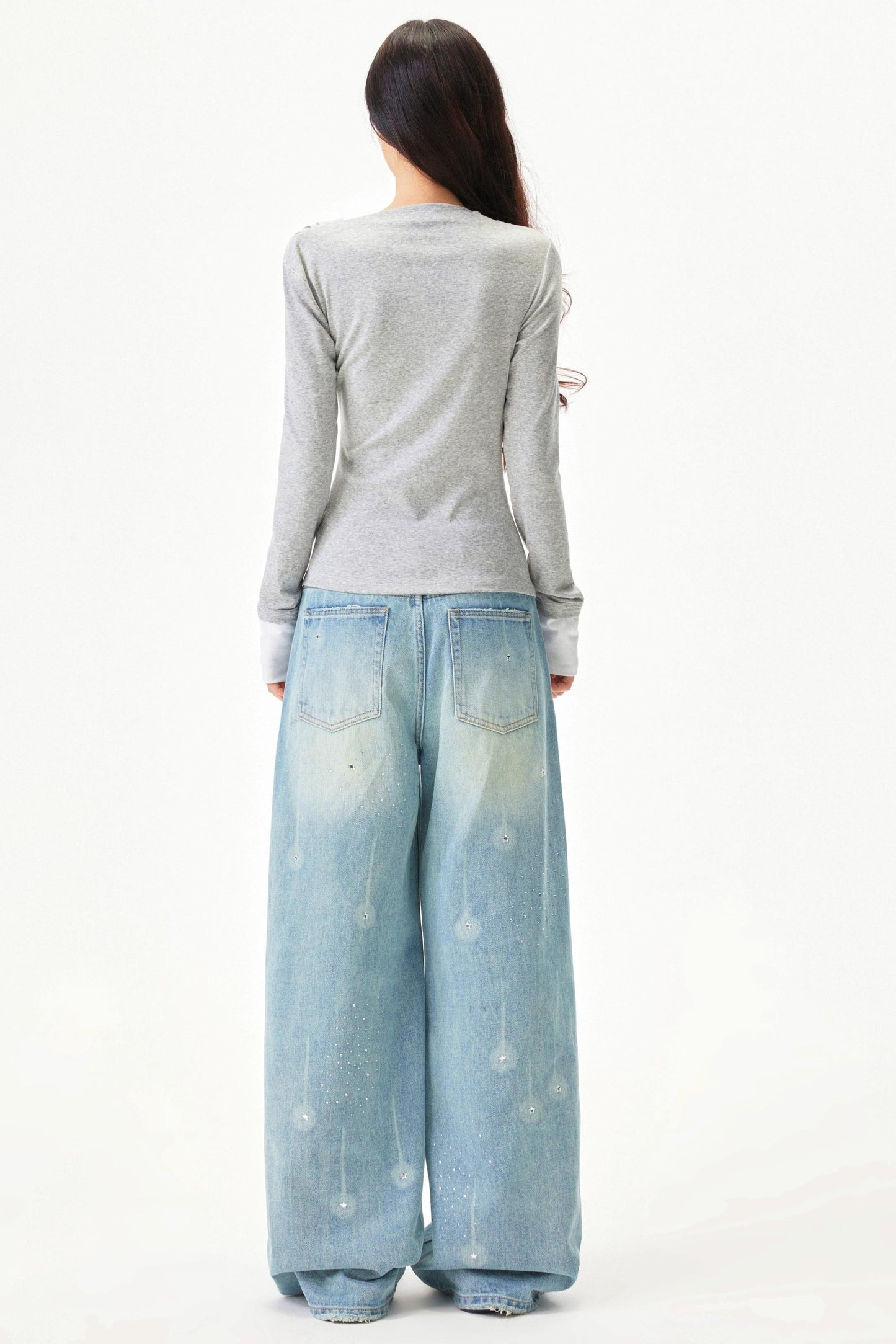 Meteor Shower Rhinestone Jeans