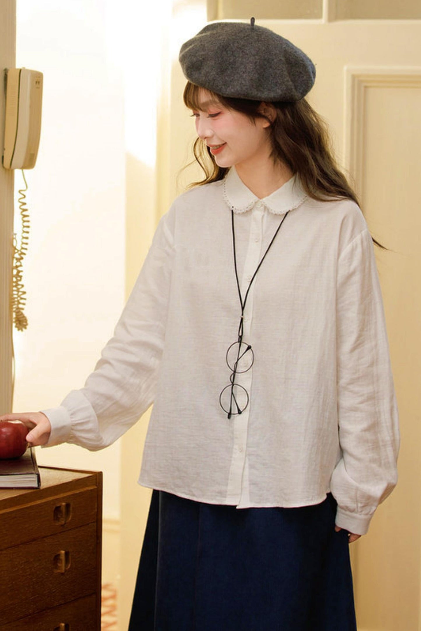 Cotton Dull Color Blouse