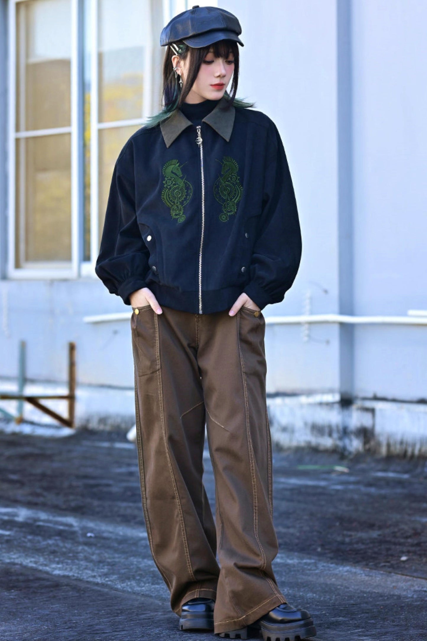 Casual Edgy Chess Retro Jacket