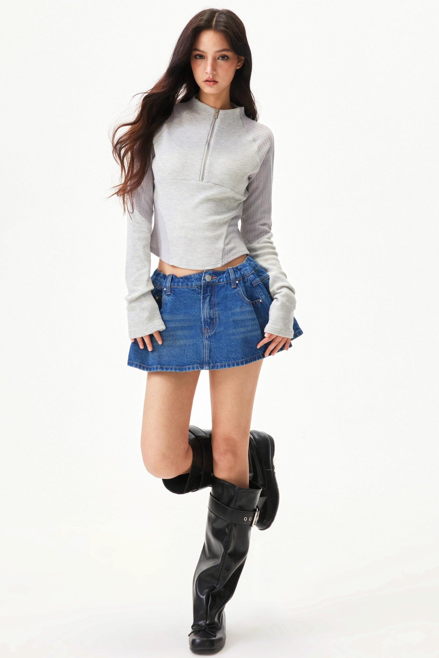 Spicy Waffle Patchwork Top