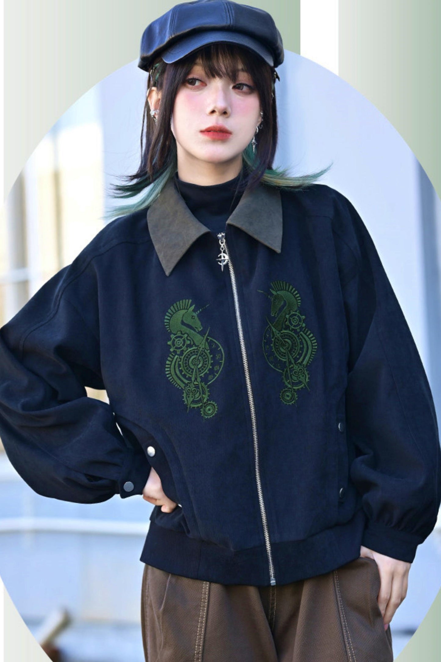 Casual Edgy Chess Retro Jacket