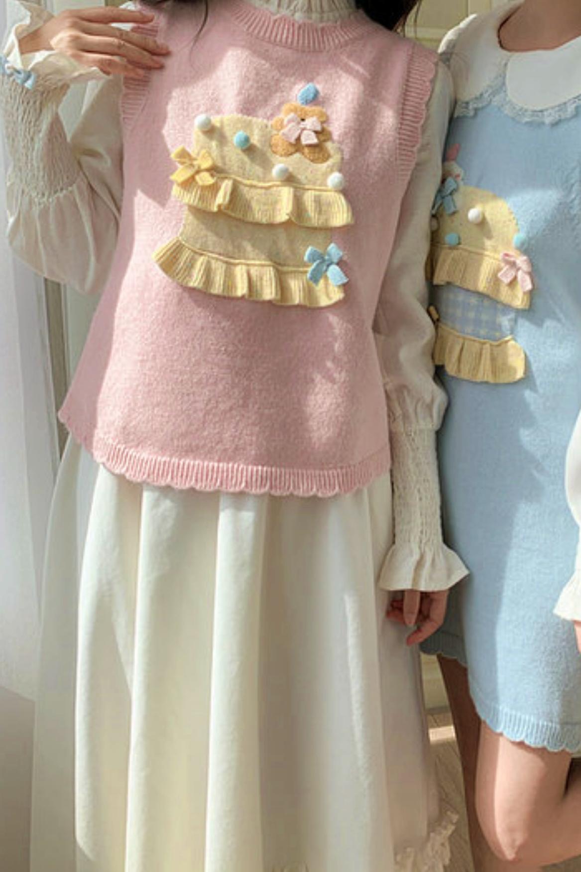 Mori Girl Knitted Vest + Dress