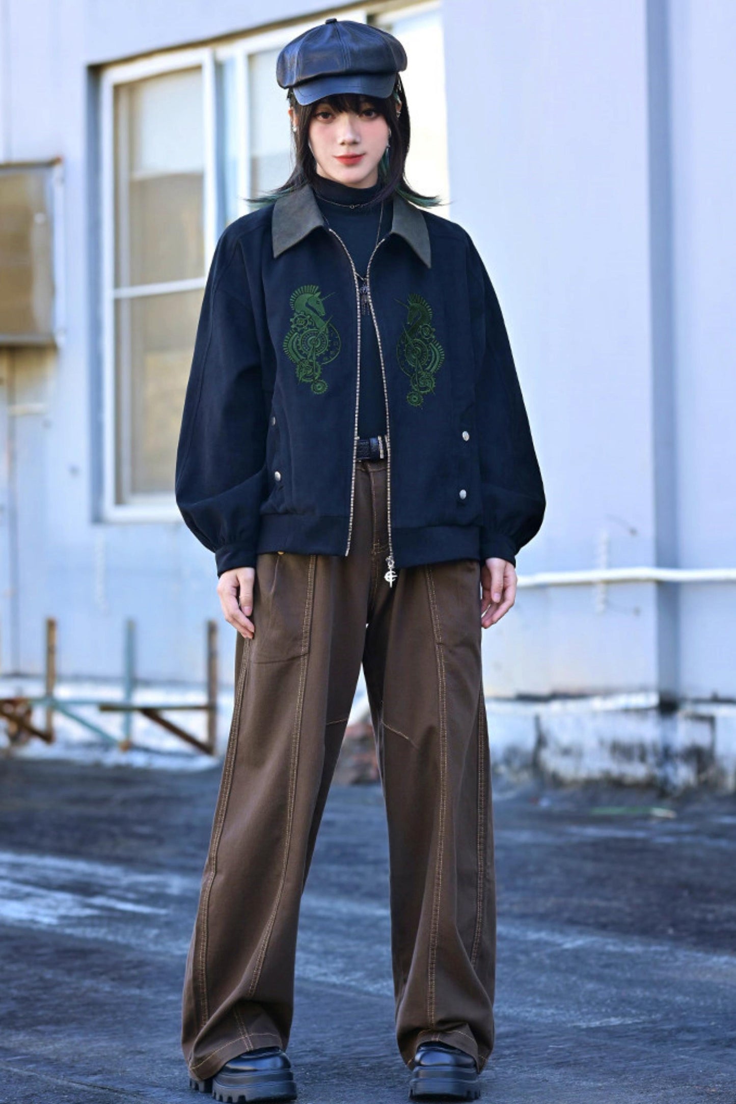 Casual Edgy Chess Retro Jacket