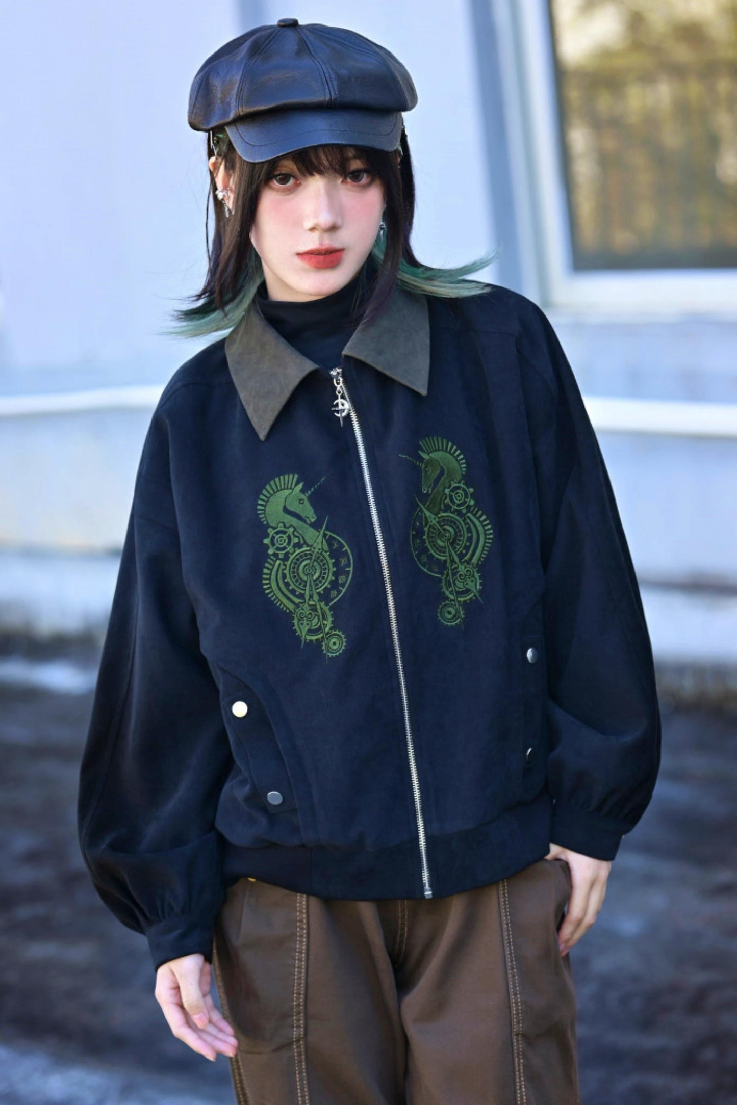 Casual Edgy Chess Retro Jacket