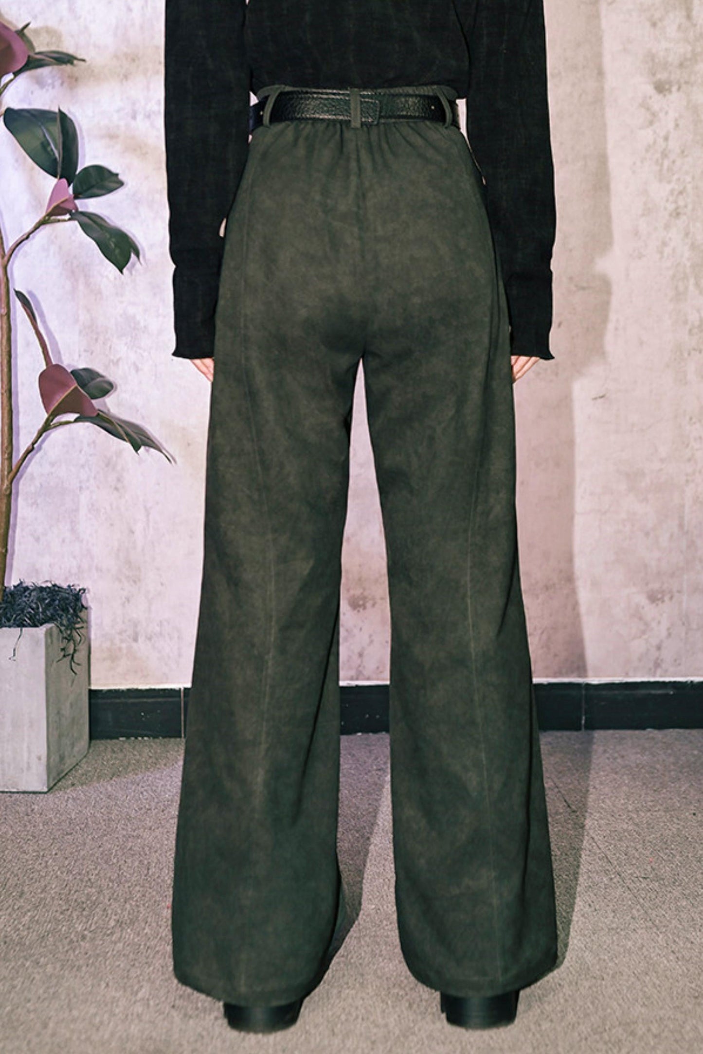 Edgy Boot-Cut Slacks