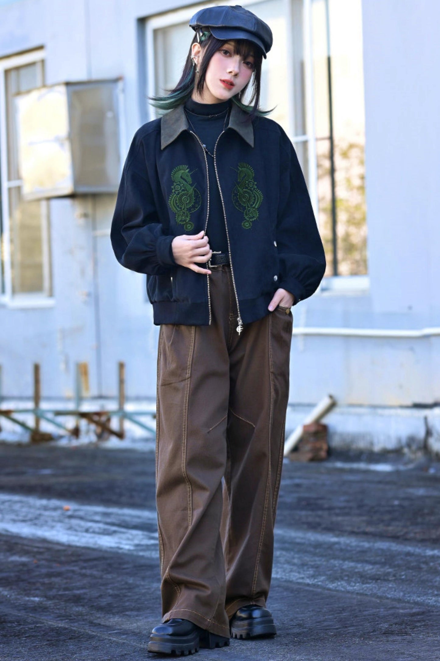 Casual Edgy Chess Retro Jacket