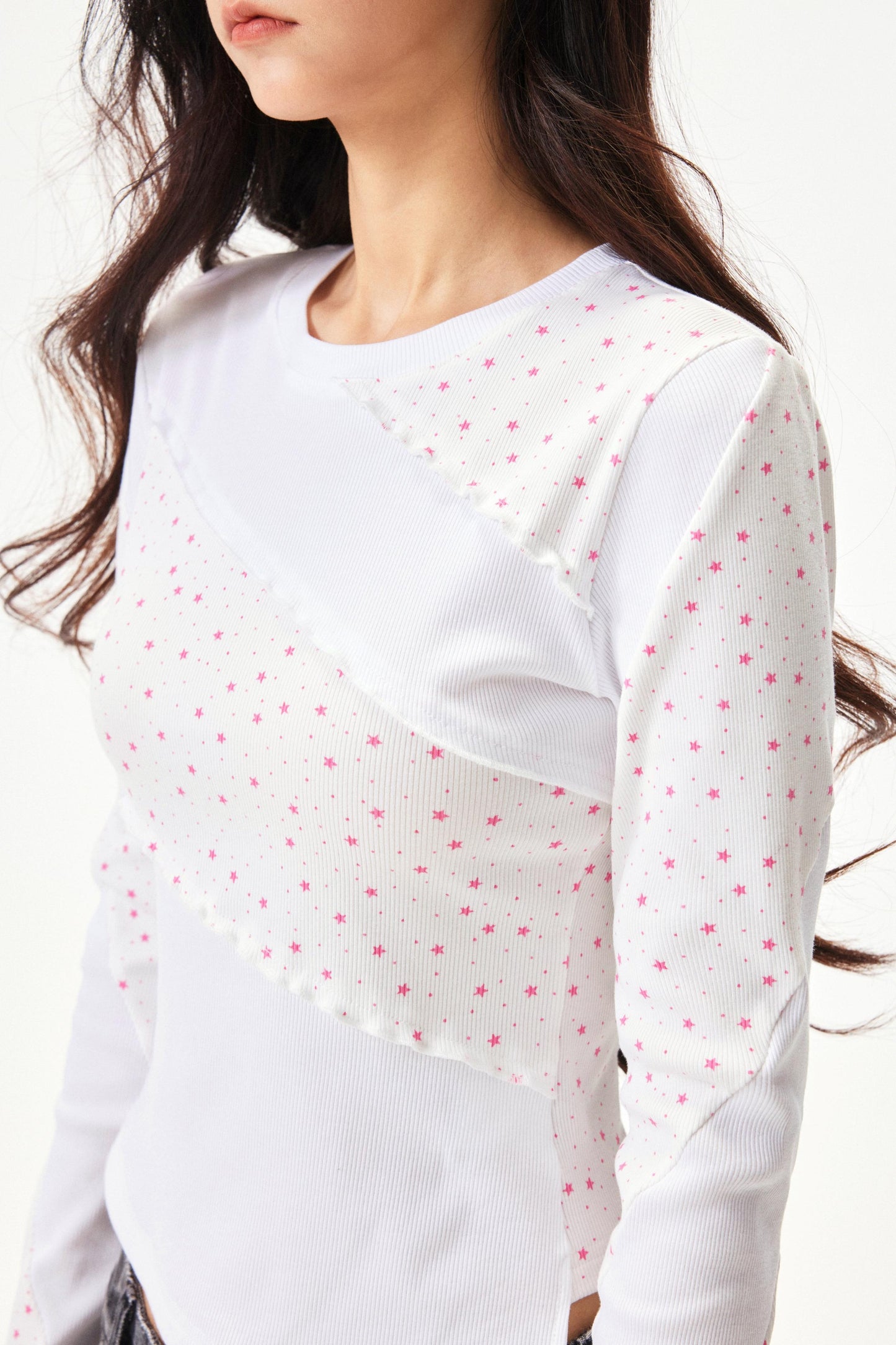 Star Print Knit Top