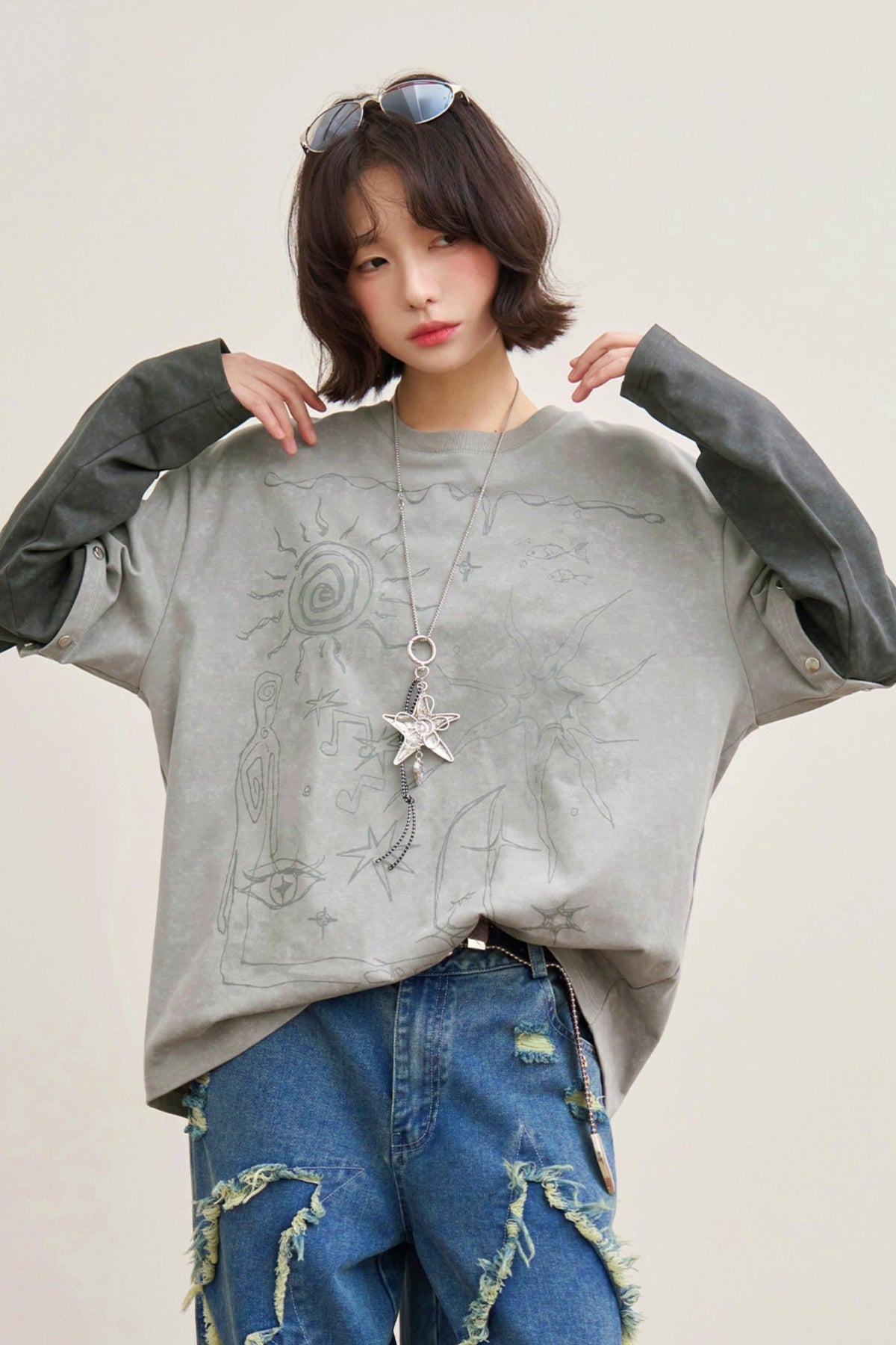 Fading Sunlight Hand-Painted Top