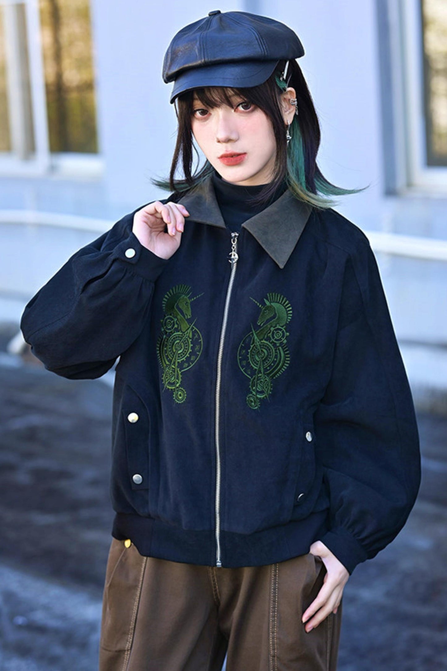 Casual Edgy Chess Retro Jacket