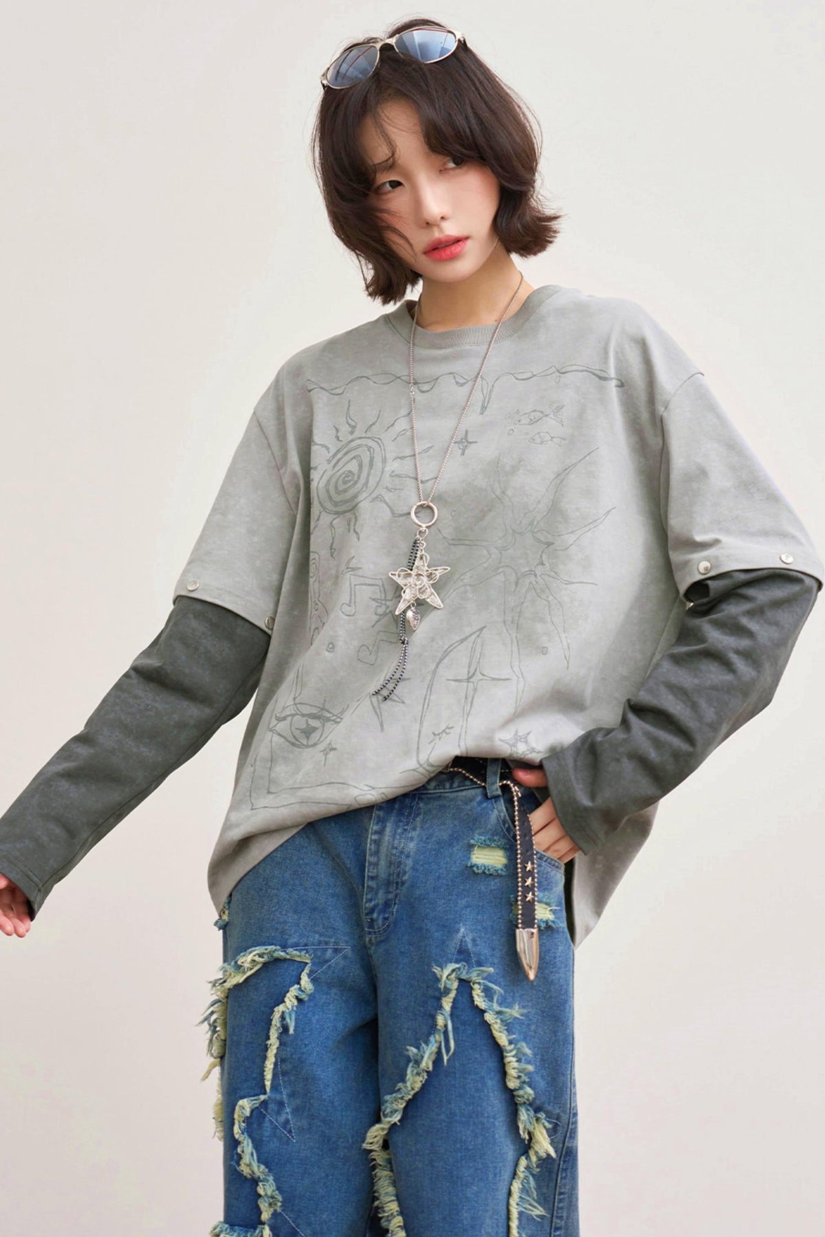 Fading Sunlight Hand-Painted Top