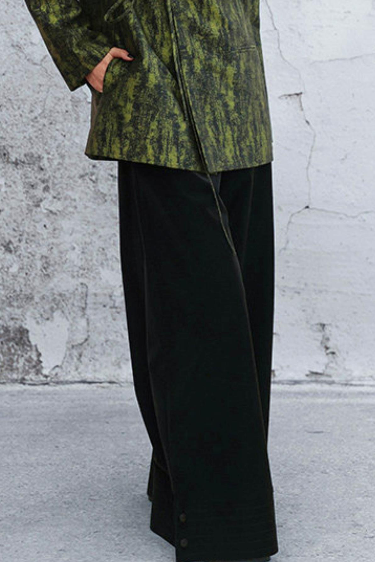 High Waist PU Coated Pants