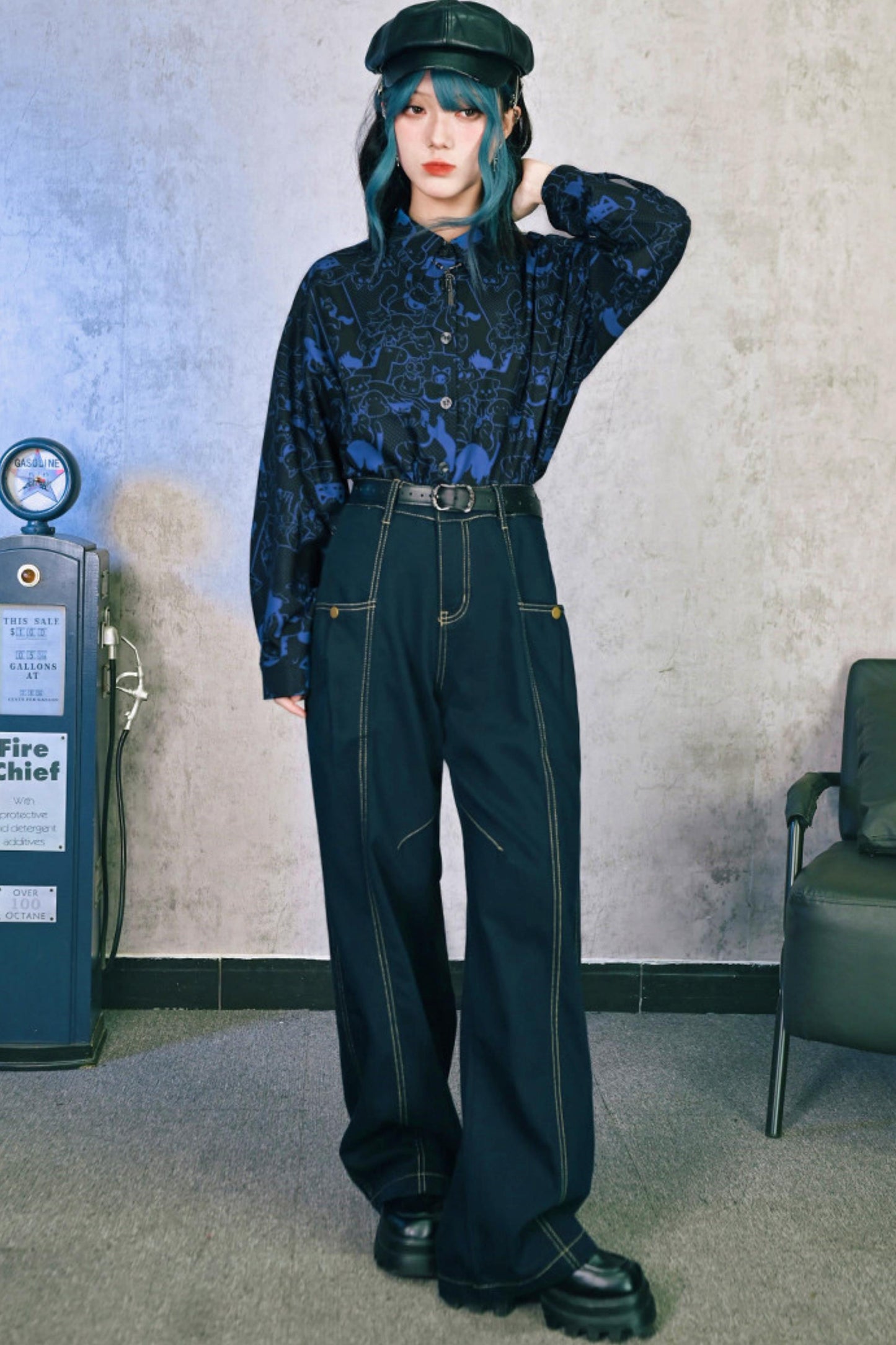 Tencel Patchwork Denim Pants