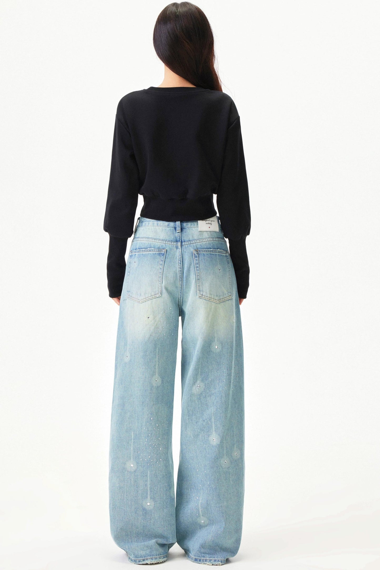 Meteor Shower Rhinestone Jeans